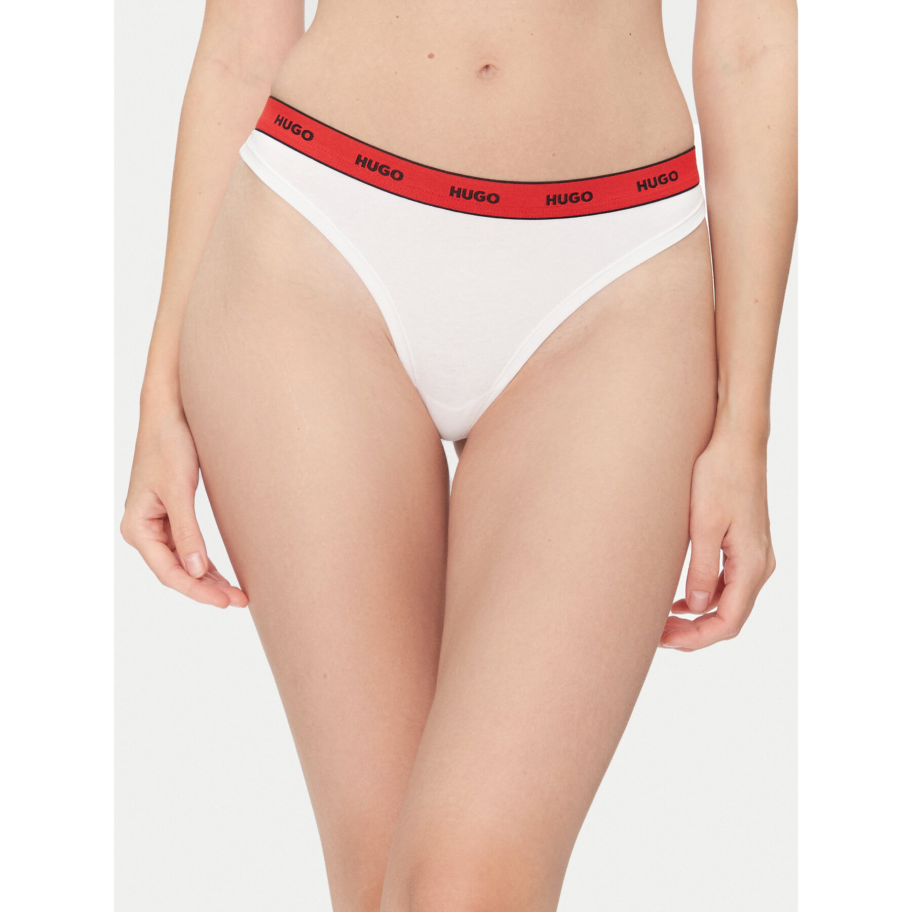 HUGO Perizoma Thong Stripe Pyp 50545700 Bianco