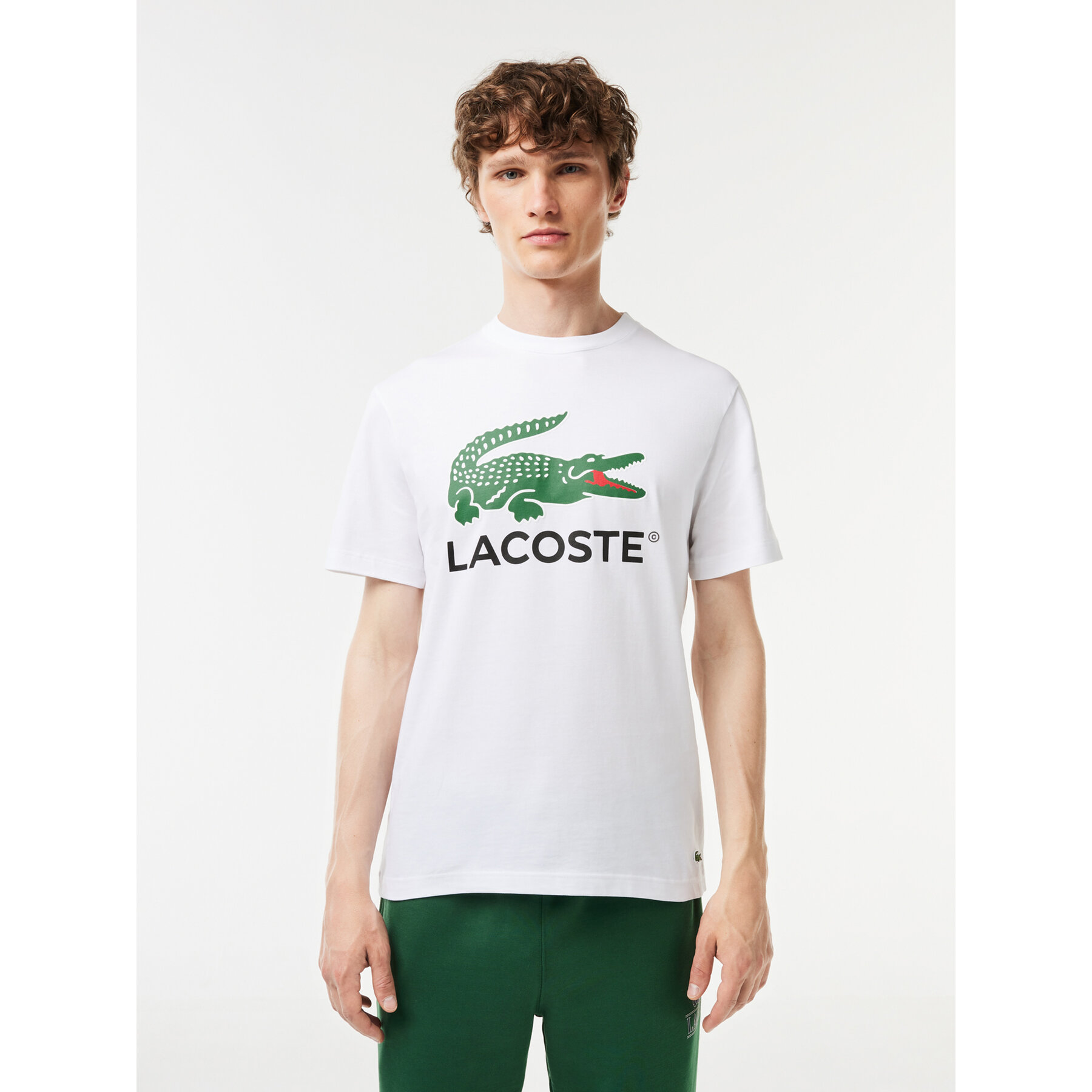 Lacoste T-shirt TH1285 Bianco Regular Fit