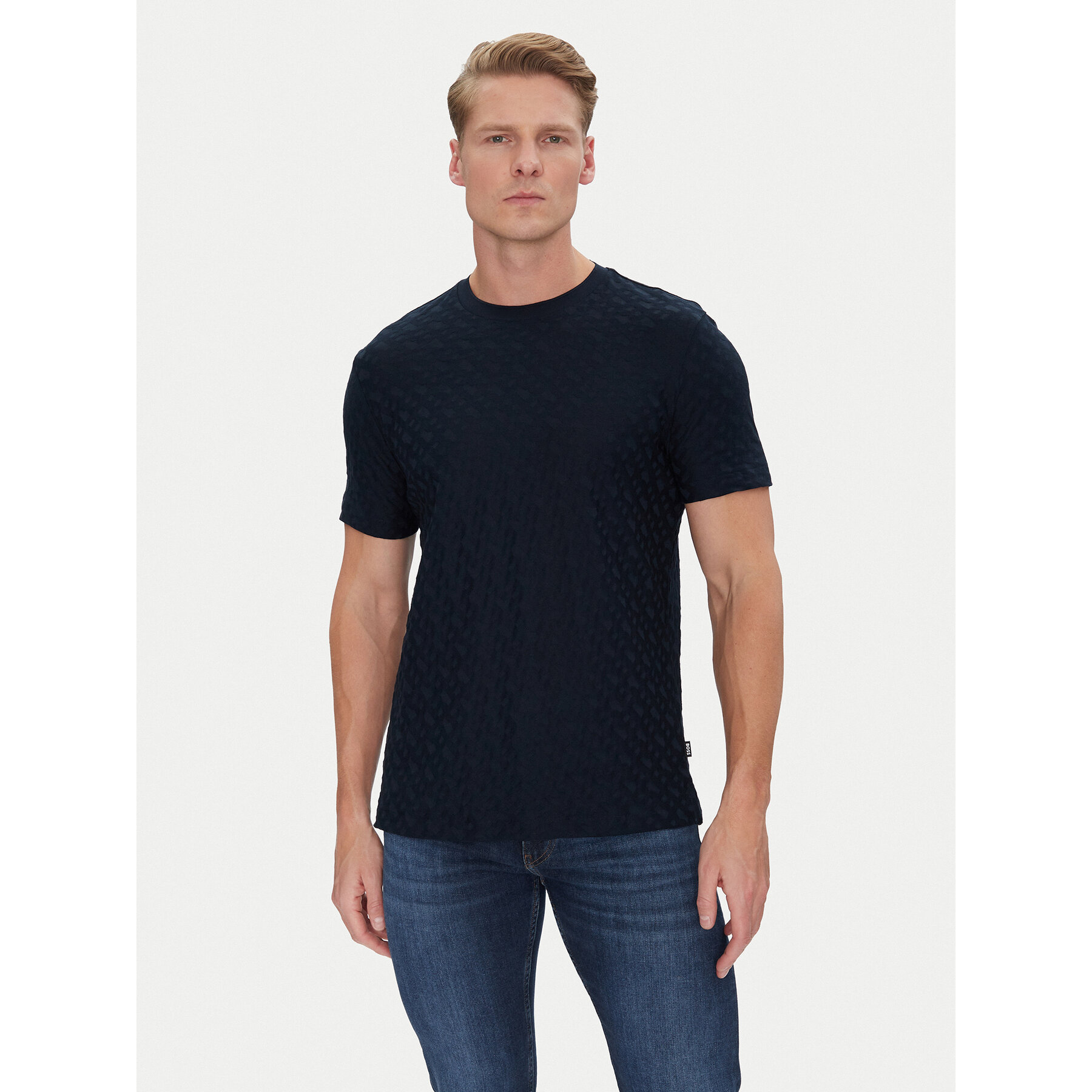BOSS Póló H-Thompson 80 50537131 Sötétkék Regular Fit