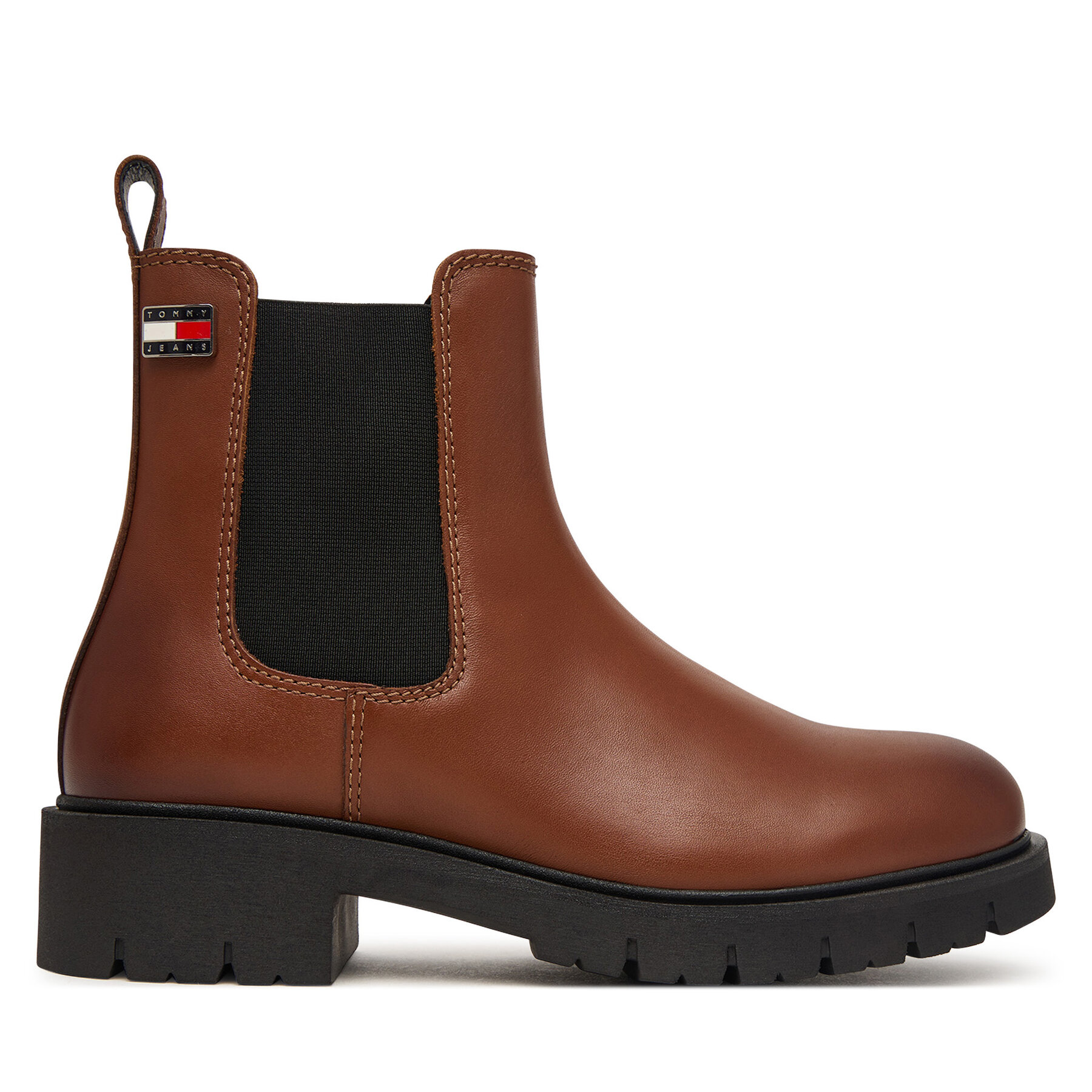 Μποτάκια με λάστιχο Tommy Jeans Tjw Cleated Chelsea Boots EN0EN03105 Καφέ