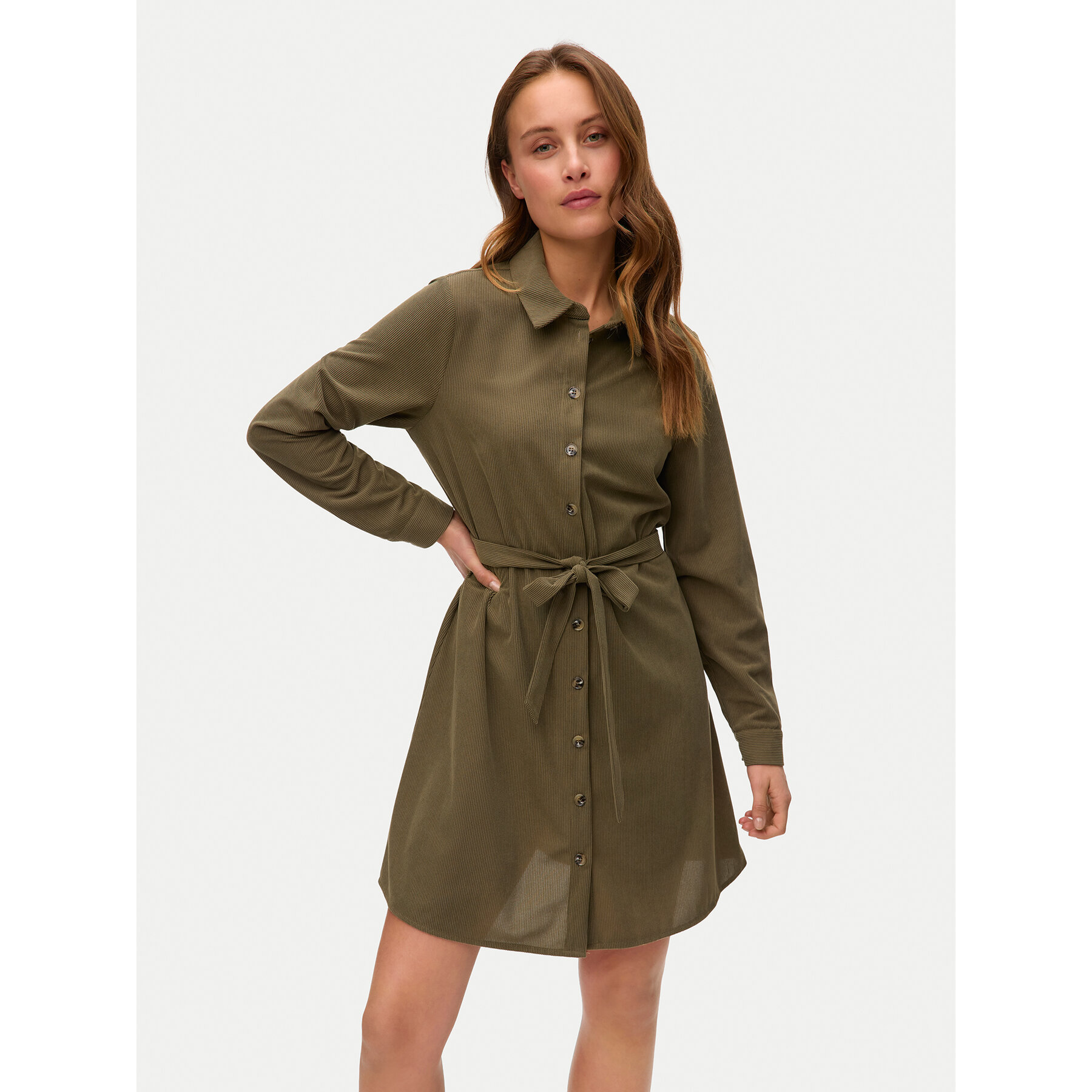 Vero Moda Hemdkleid Elly 10334288 Grün Regular Fit