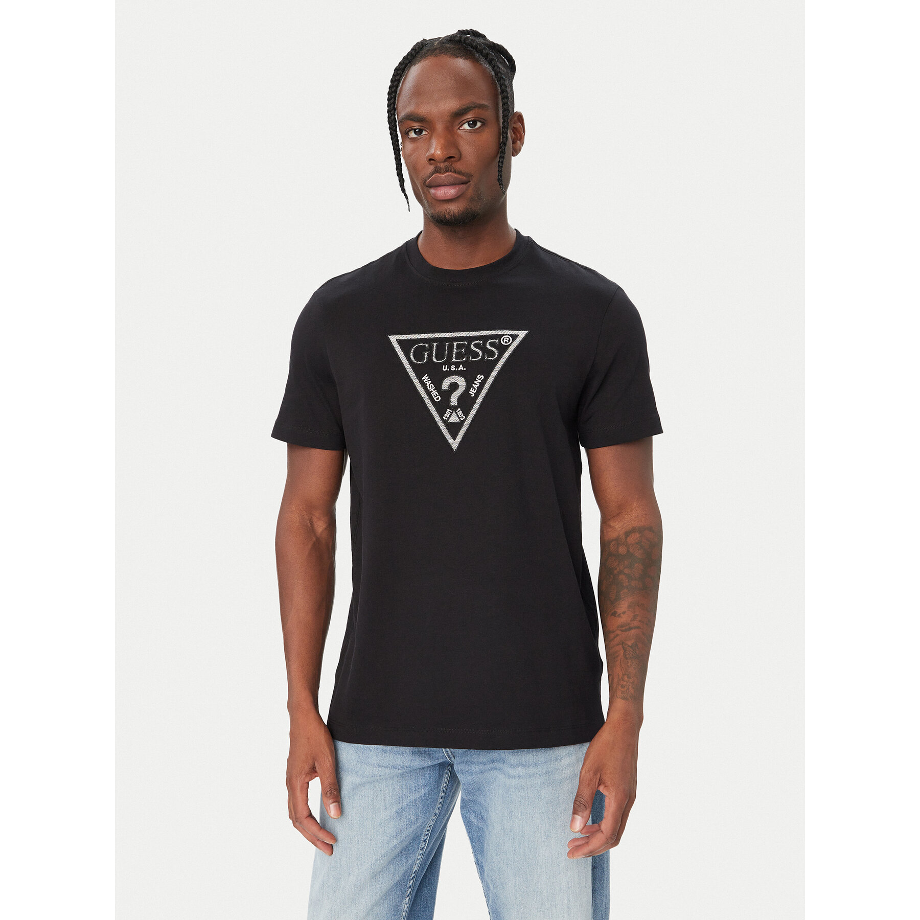 Guess T-shirt M6BI56 K6193 Crna Regular Fit