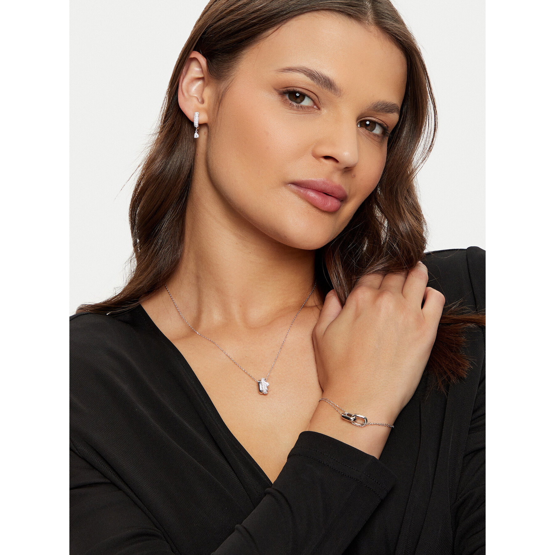 Örhängen Guess JSBE04 510JW Silver