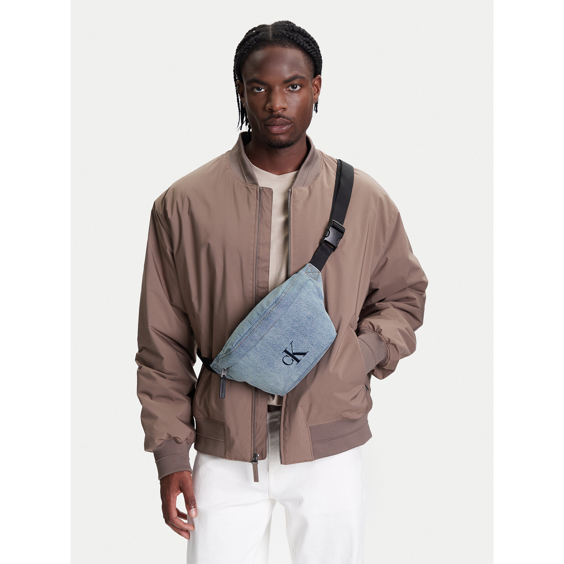 Borsetă Calvin Klein Ckj Denim Waistbag LV04G3149G Albastru celest