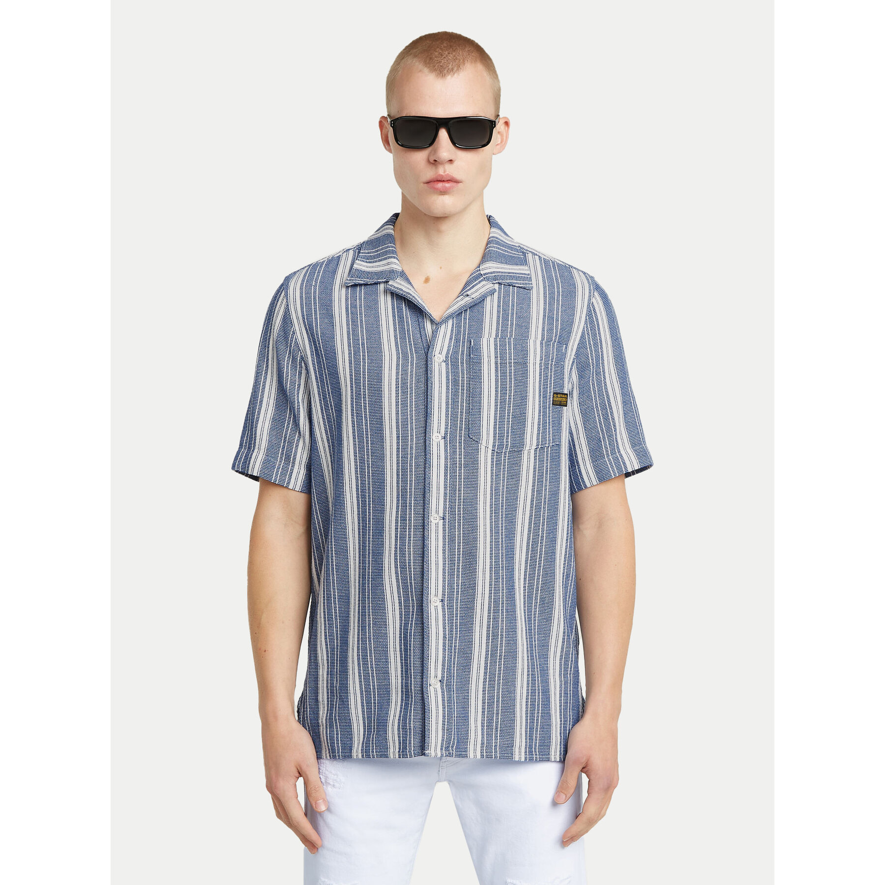 G-Star Raw Košulja One Pocket D26183-D916 Plava Regular Fit