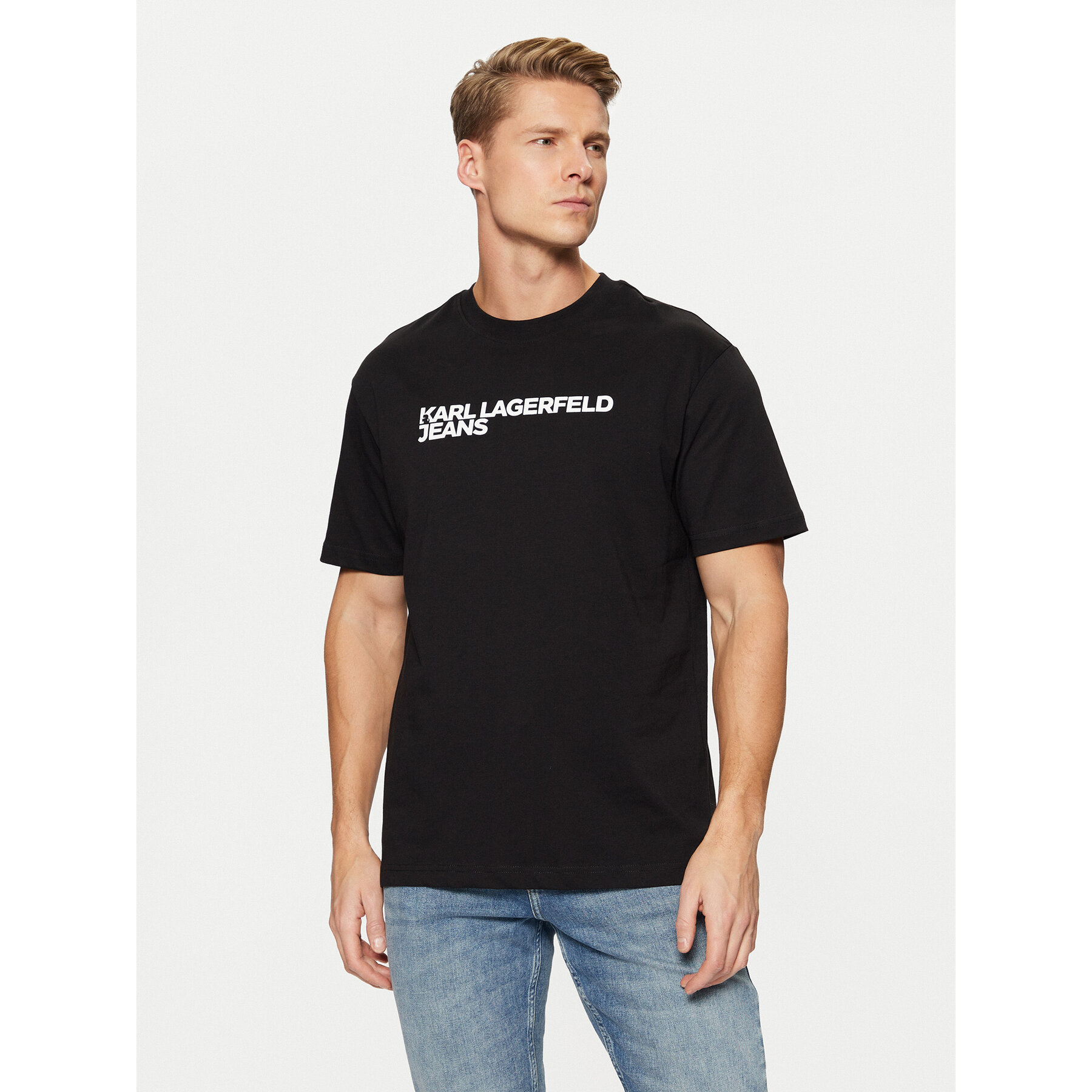 Karl Lagerfeld Jeans T-Shirt A1M17002 Schwarz Regular Fit