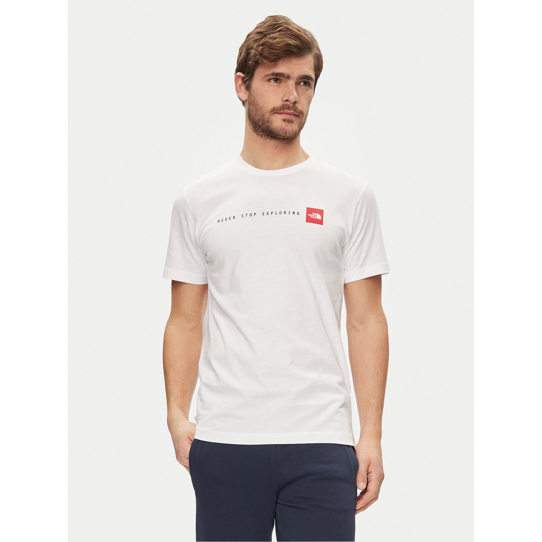 The North Face Marškinėliai Never Stop NF0A87NS Balta Regular Fit
