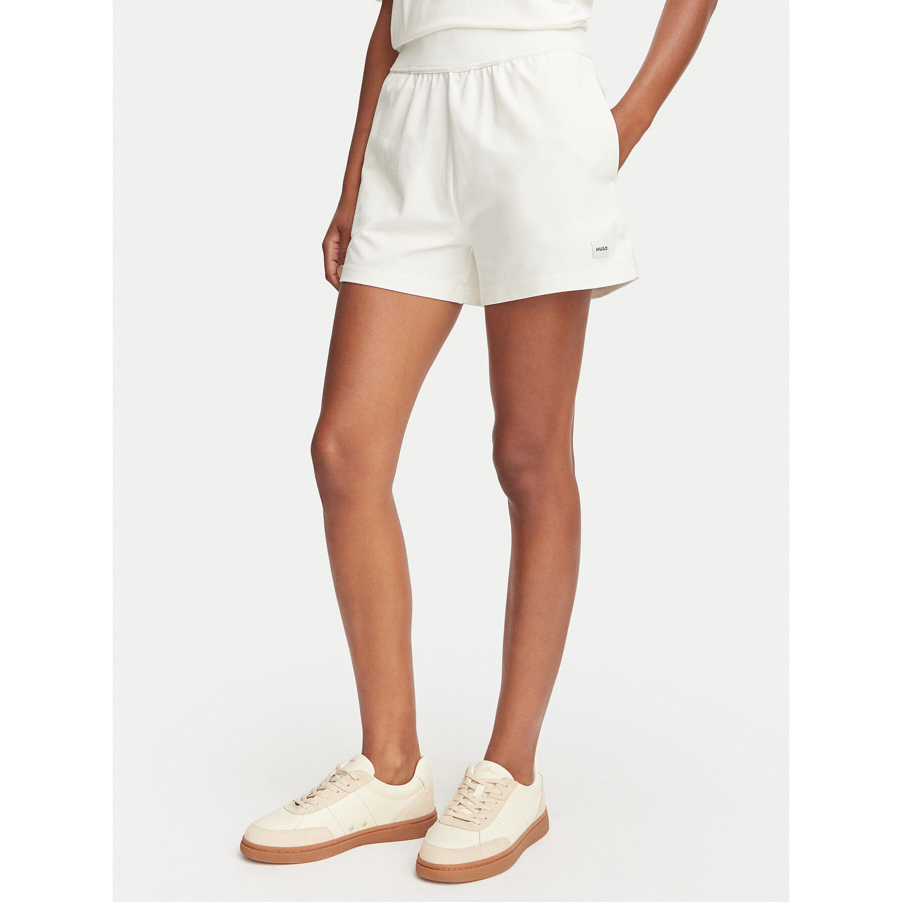 HUGO Sportshorts Signature 50556815 Creme Regular Fit
