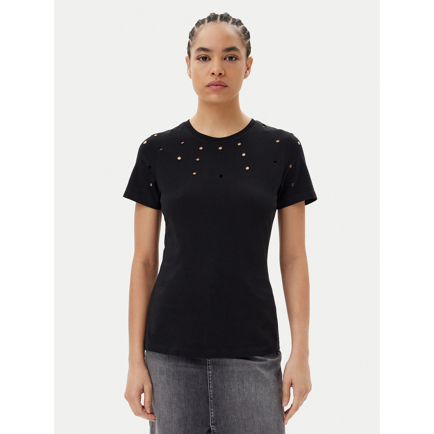 Silvian Heach T-shirt GPP25070TS Nero Regular Fit