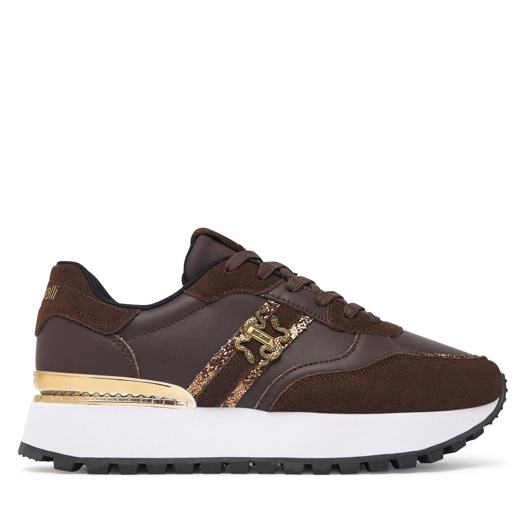 Сникърси Just Cavalli 81RA3SJ2 ZPC51 Тъмнокафяв