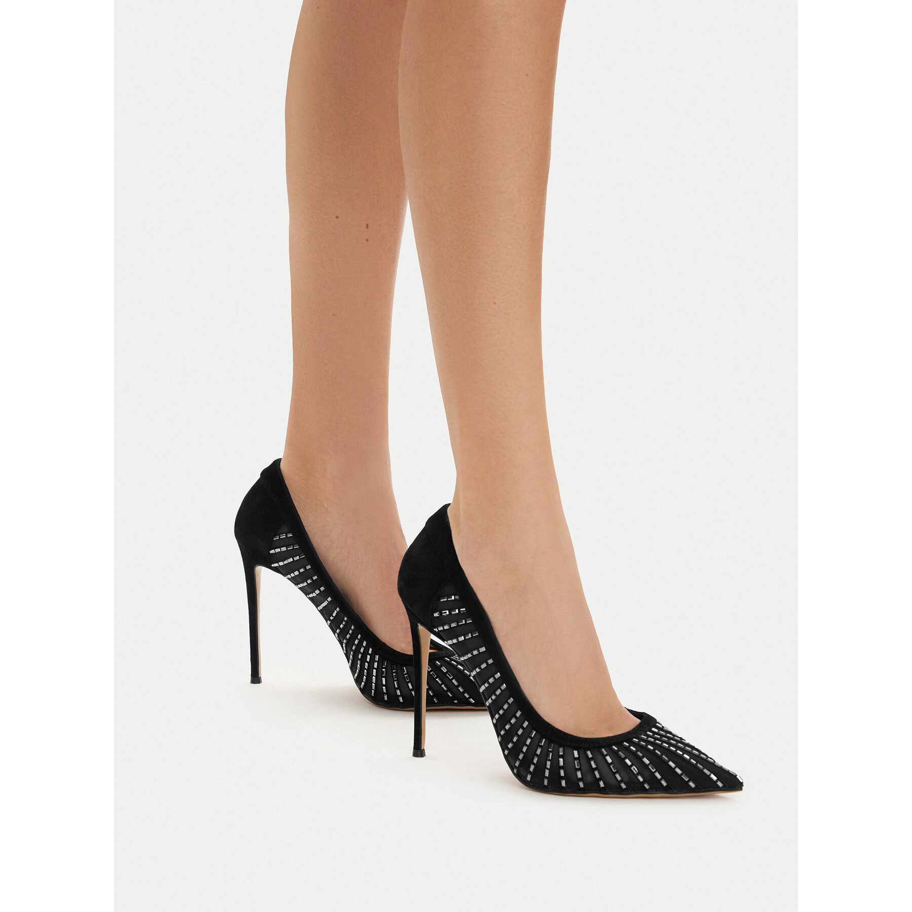 Pantofi cu toc subțire Eva Minge EO-MOLLY-LT1643-15 Negru