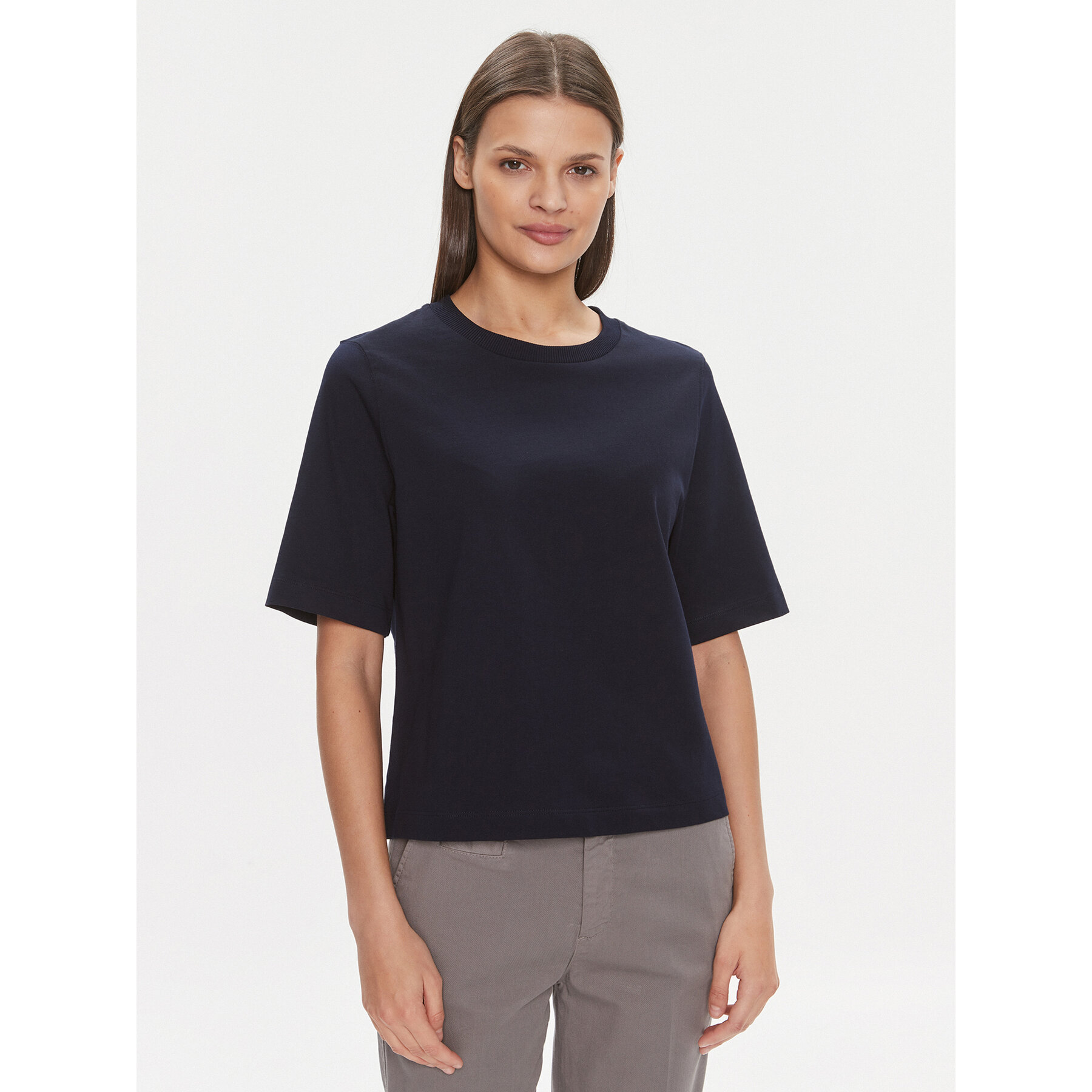 United Colors Of Benetton T-Shirt 3BL0E17G5 Σκούρο μπλε Boxy Fit