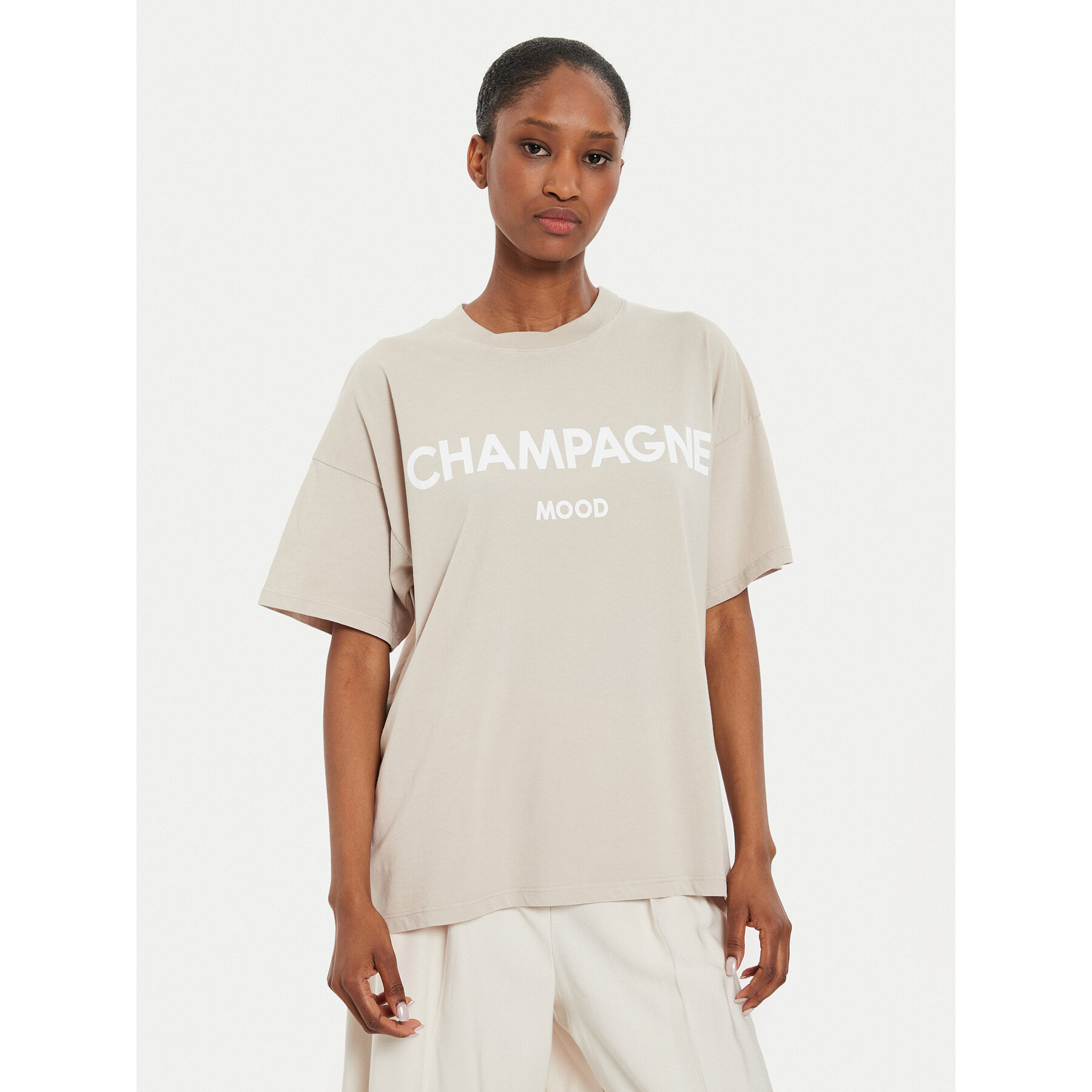 ViCOLO ViCOLO T-Shirt RB0399 Μπεζ Regular Fit