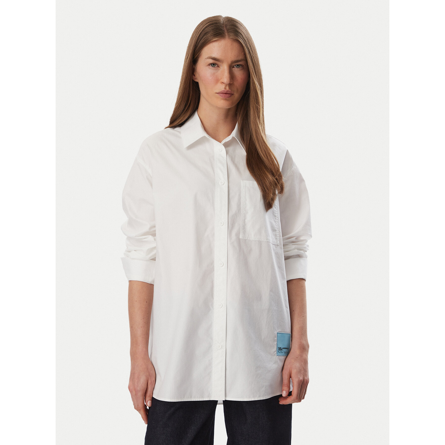 Karl Lagerfeld Jeans Hemd B4W11028 Weiß Regular Fit
