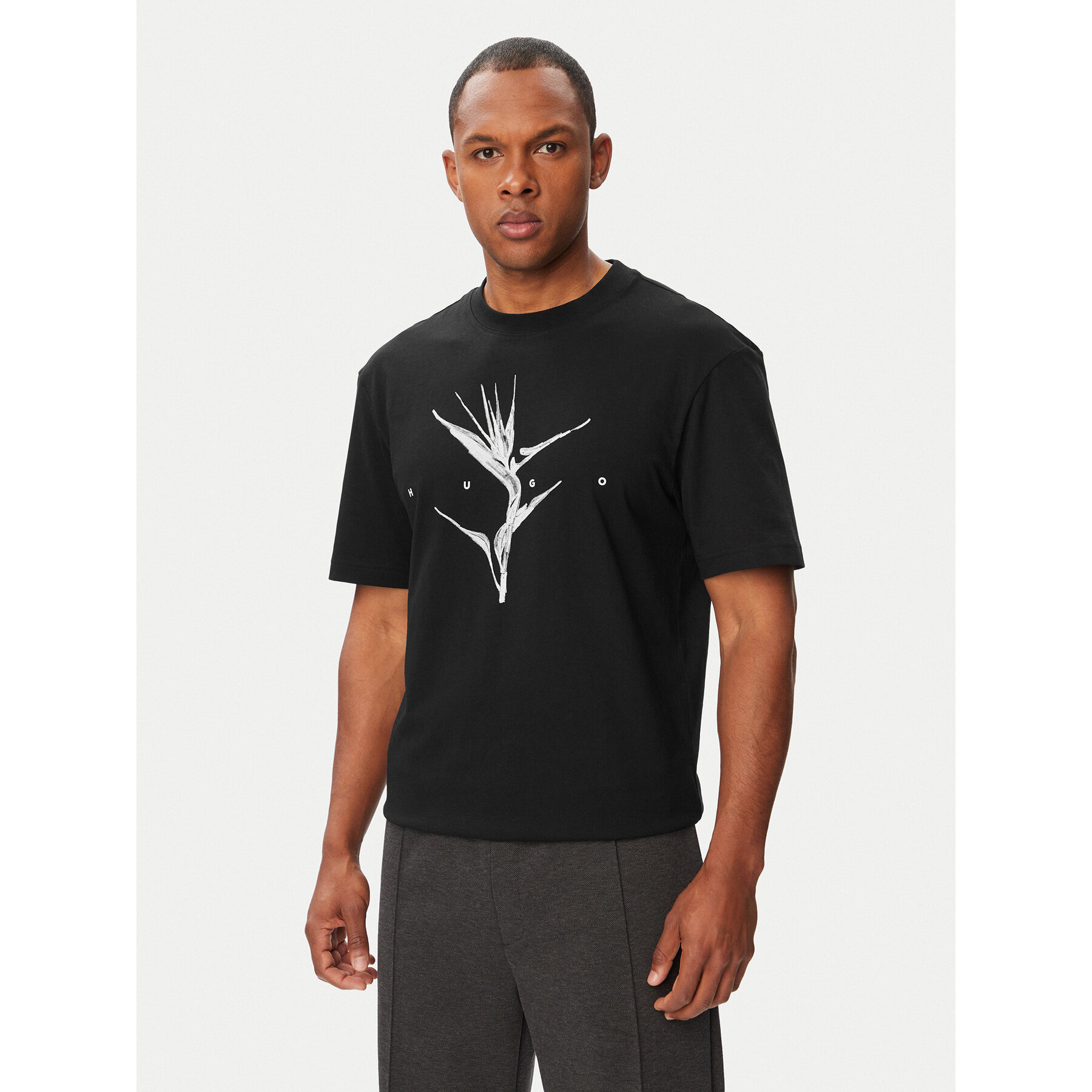 HUGO Camiseta Darise 50563436 Negro Relaxed Fit