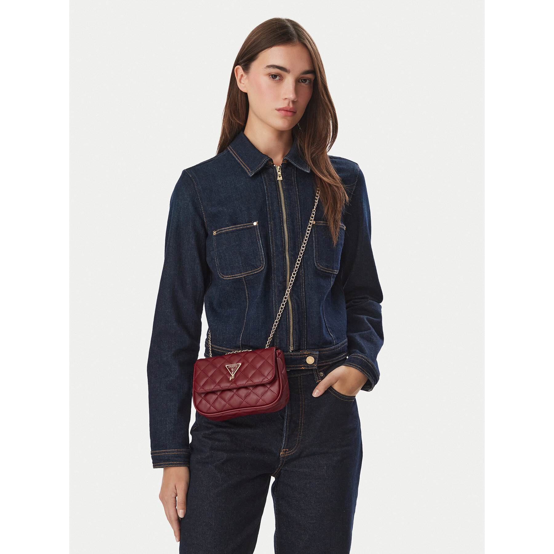 Torbica Guess J5YZ17 WGT10 Tamno crvena