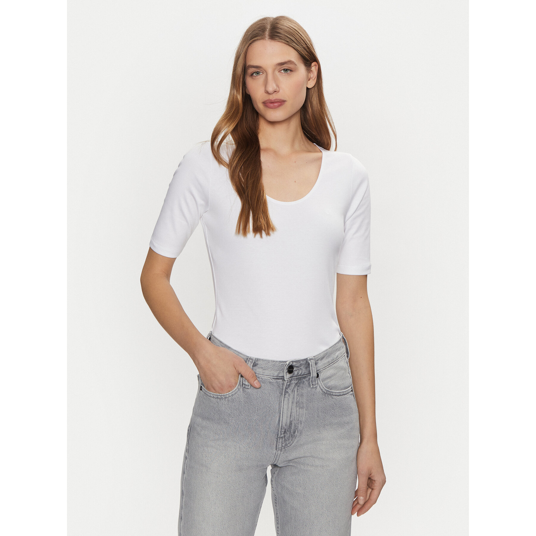 Calvin Klein Póló K20K208050 Fehér Slim Fit