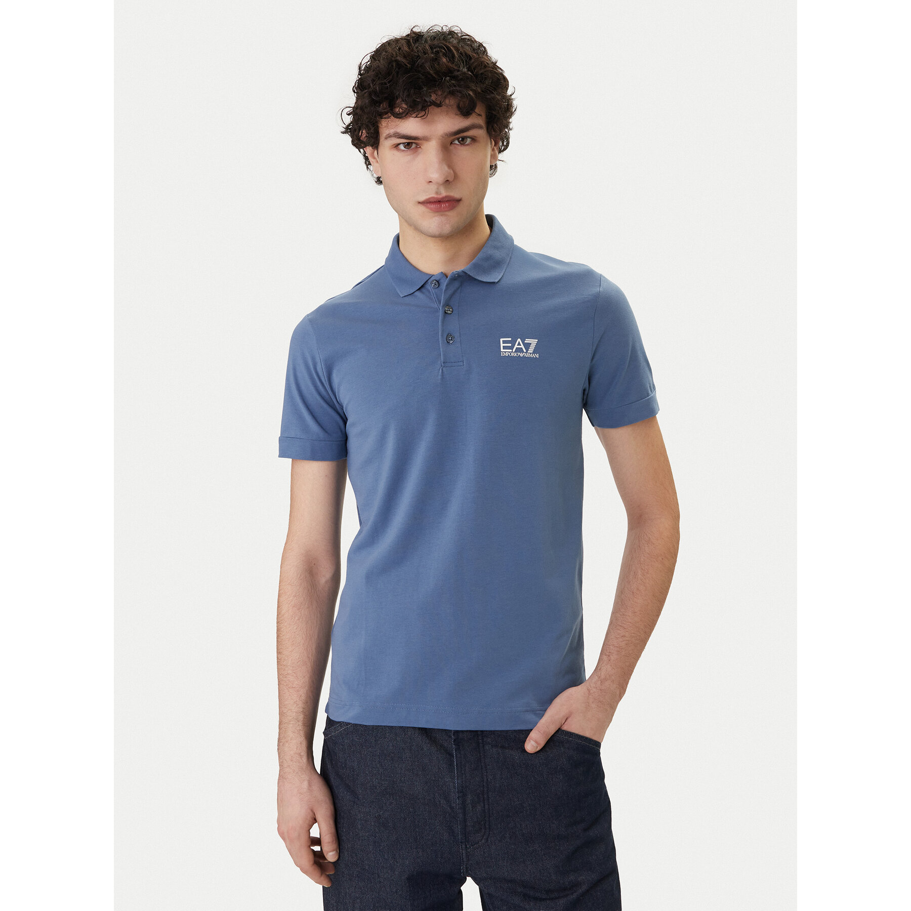 EA7 Emporio Armani Poloshirt 8NPF14 PJVQZ UB064 Blau Regular Fit