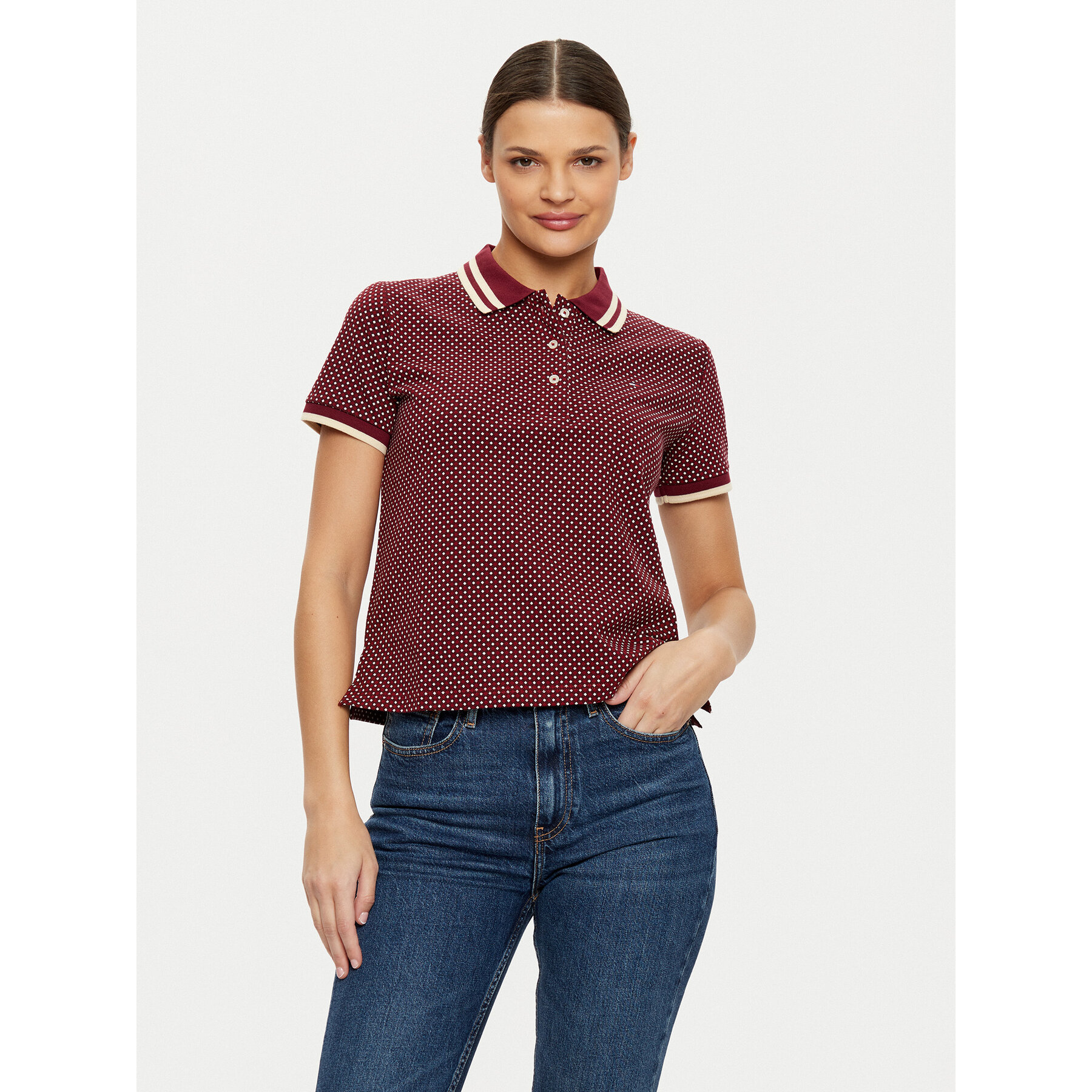 Tommy Hilfiger Pólóing WW0WW43928 Piros Slim Fit