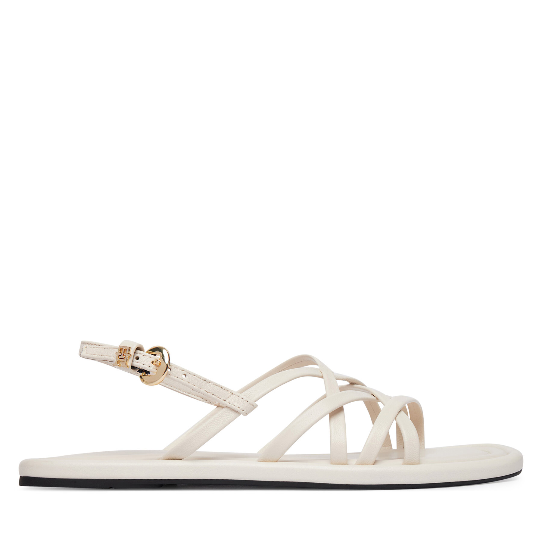 Sandále Tommy Hilfiger Flat Strappy FW0FW09220 Krémová