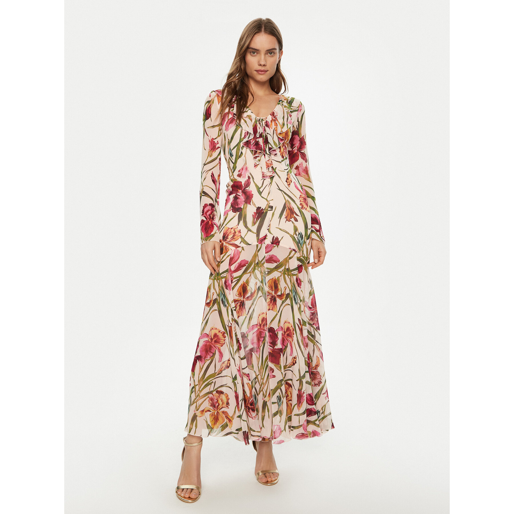 Marciano Guess Abendkleid 5RGK41 9603Z Bunt Regular Fit