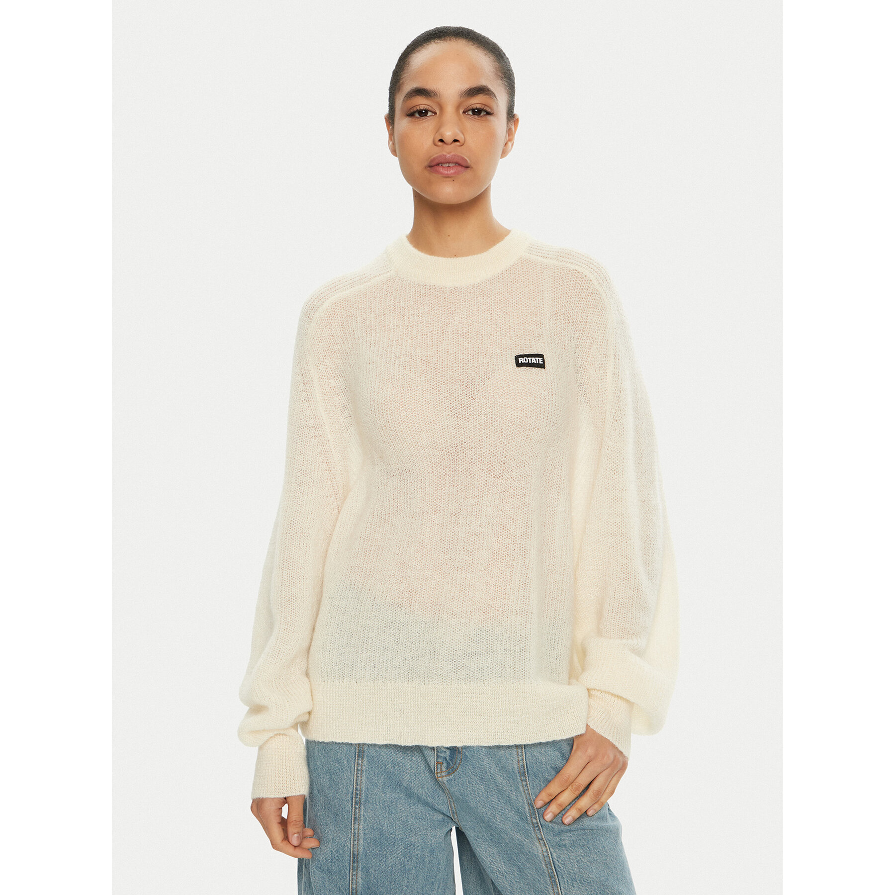 ROTATE Pullover 113769 Écru Regular Fit