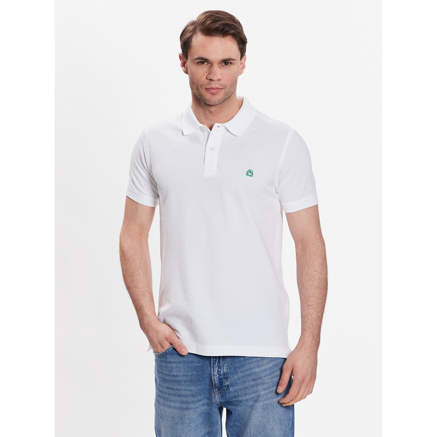 United Colors Of Benetton Polo 3089J3179 Λευκό Regular Fit