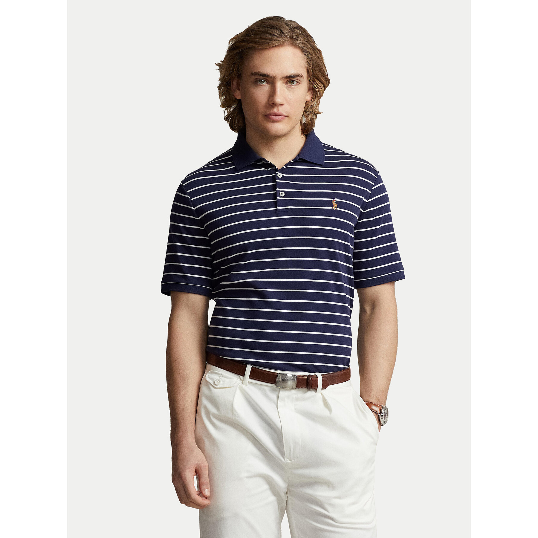 Polo Ralph Lauren Pólóing 710870545002 Sötétkék Slim Fit