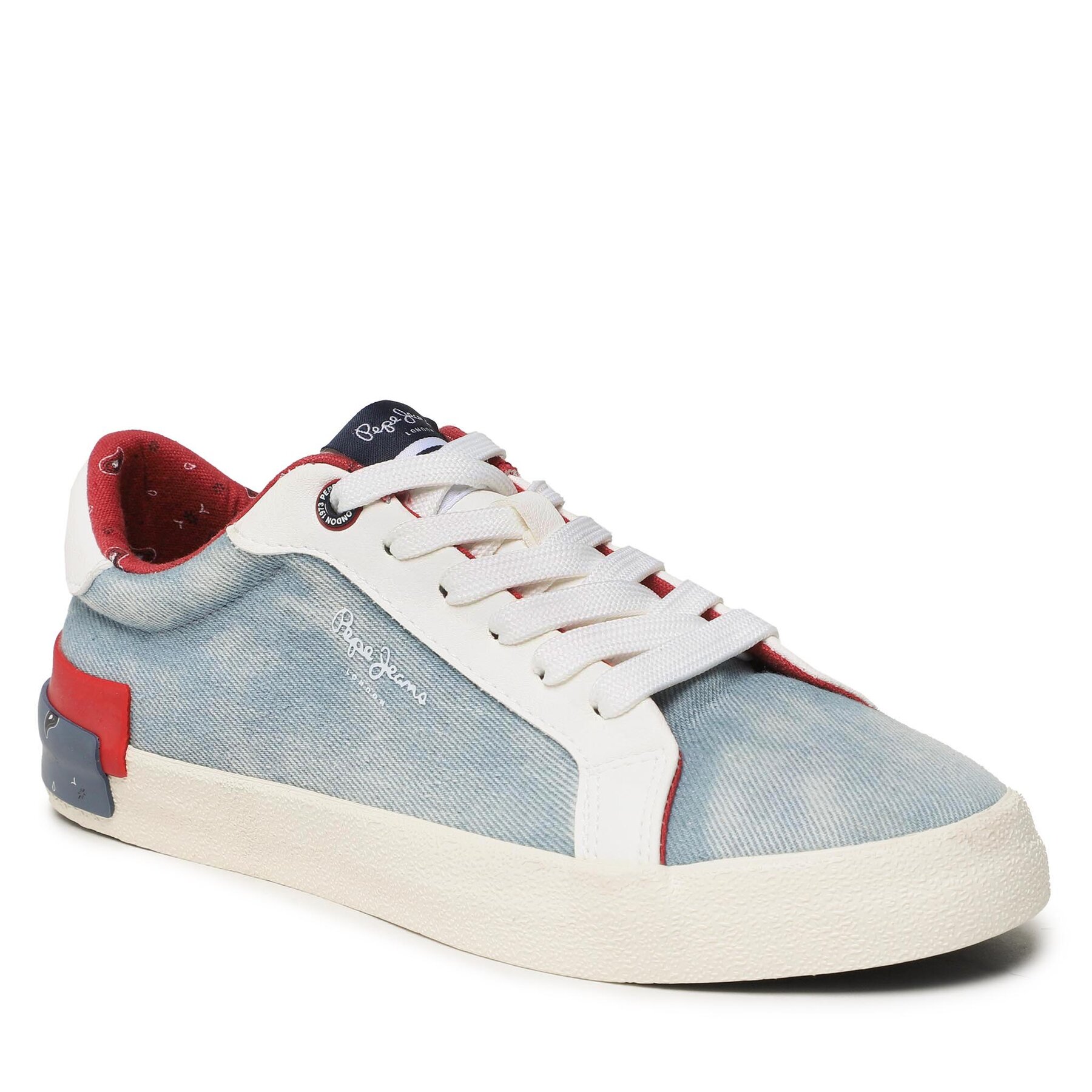 Sneakers Pepe Jeans Kenton Denim W PLS31442 Factory Blue 560 560 imagine super redus 2022