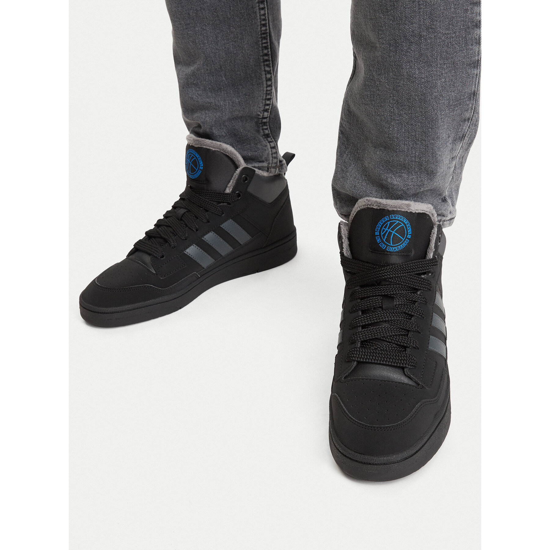 Snīkeri adidas Rapid Court Mid Winterized JR0170 Melns