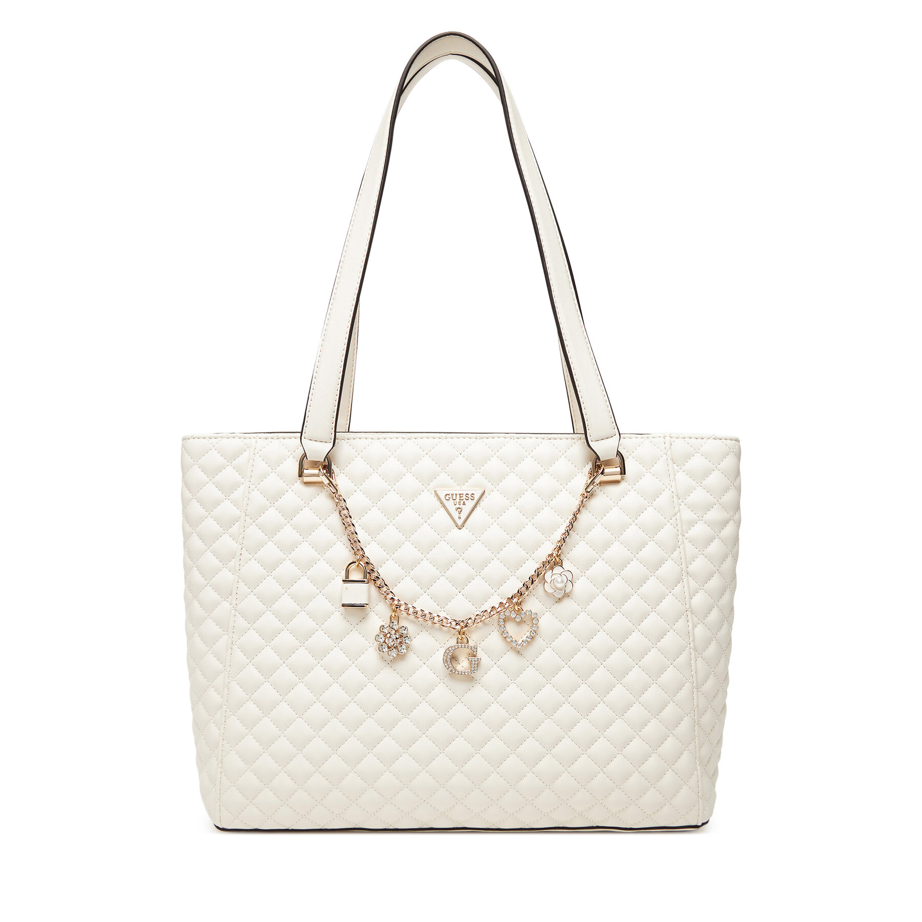 Handtasche Guess Everlee HWEG86 79250 Écru