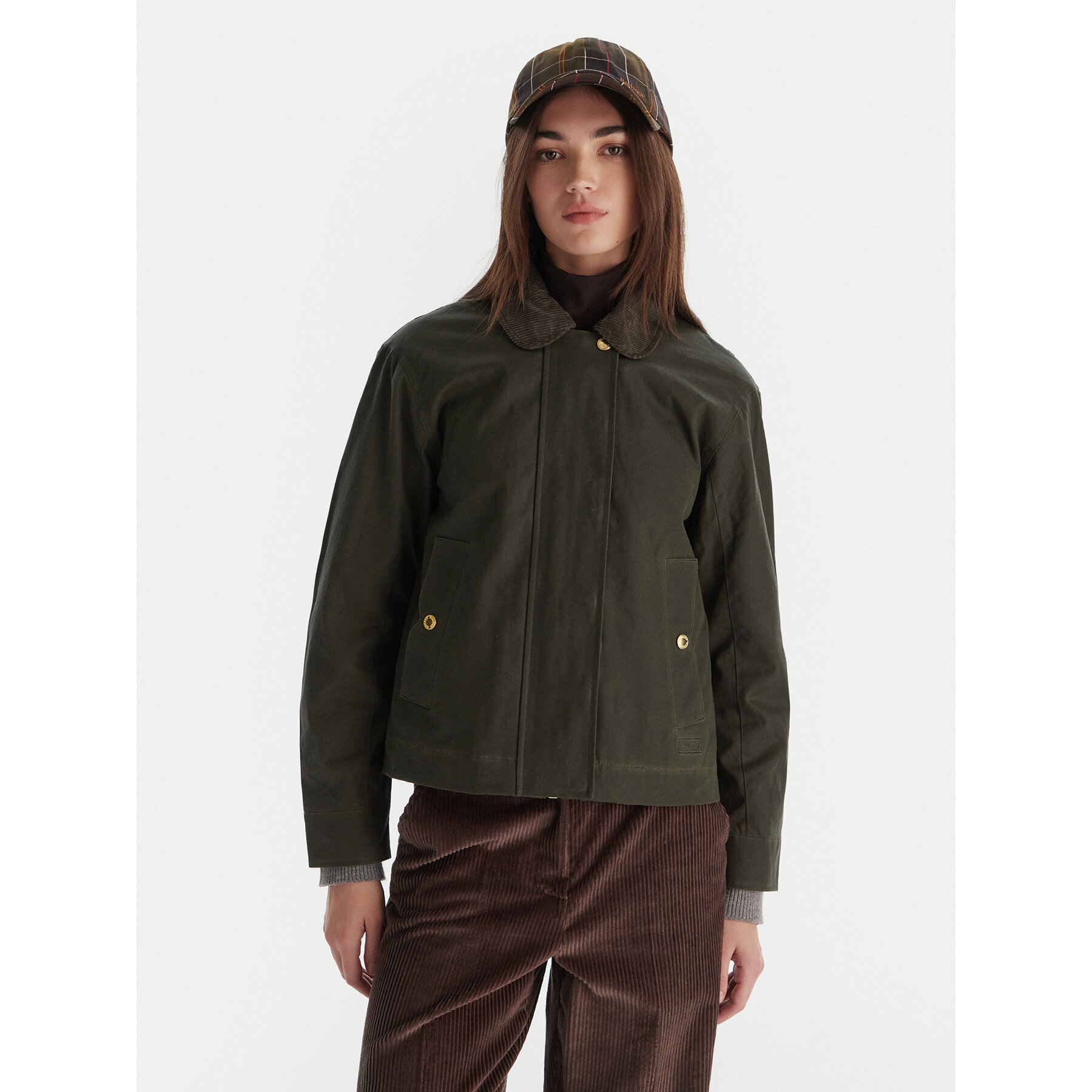 Hunter Übergangsjacke Leith HARW0065251 Grün Oversize