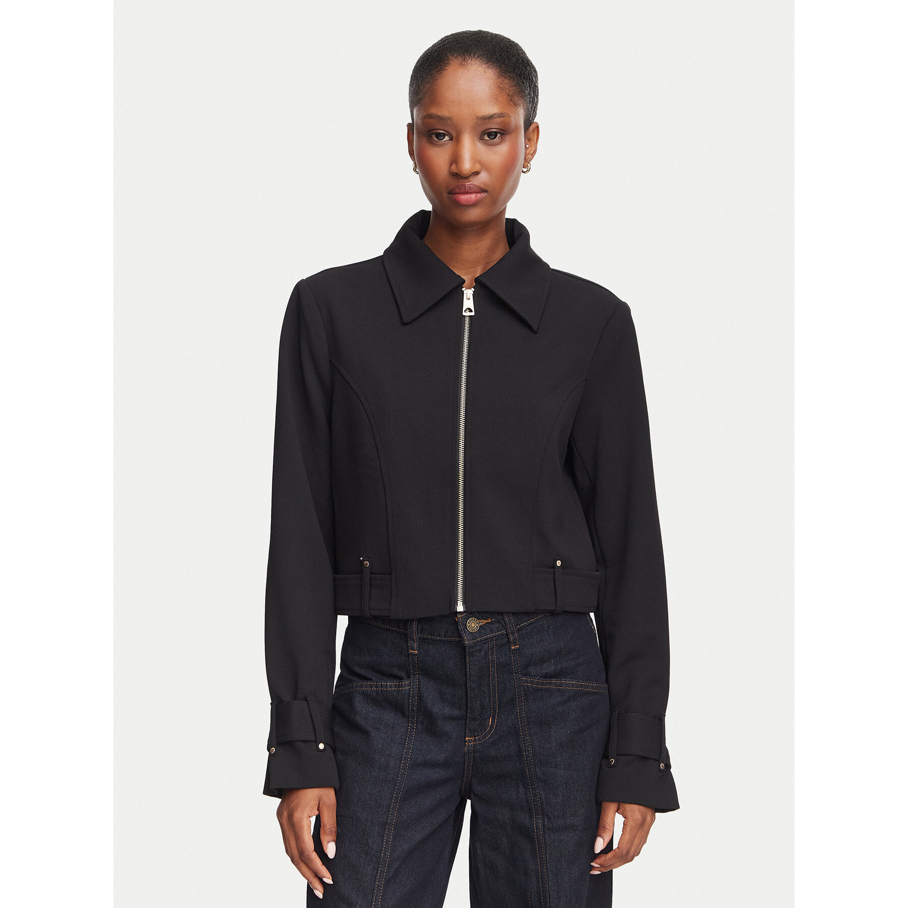 Guess Übergangsjacke W6YL21 K4327 Schwarz Regular Fit