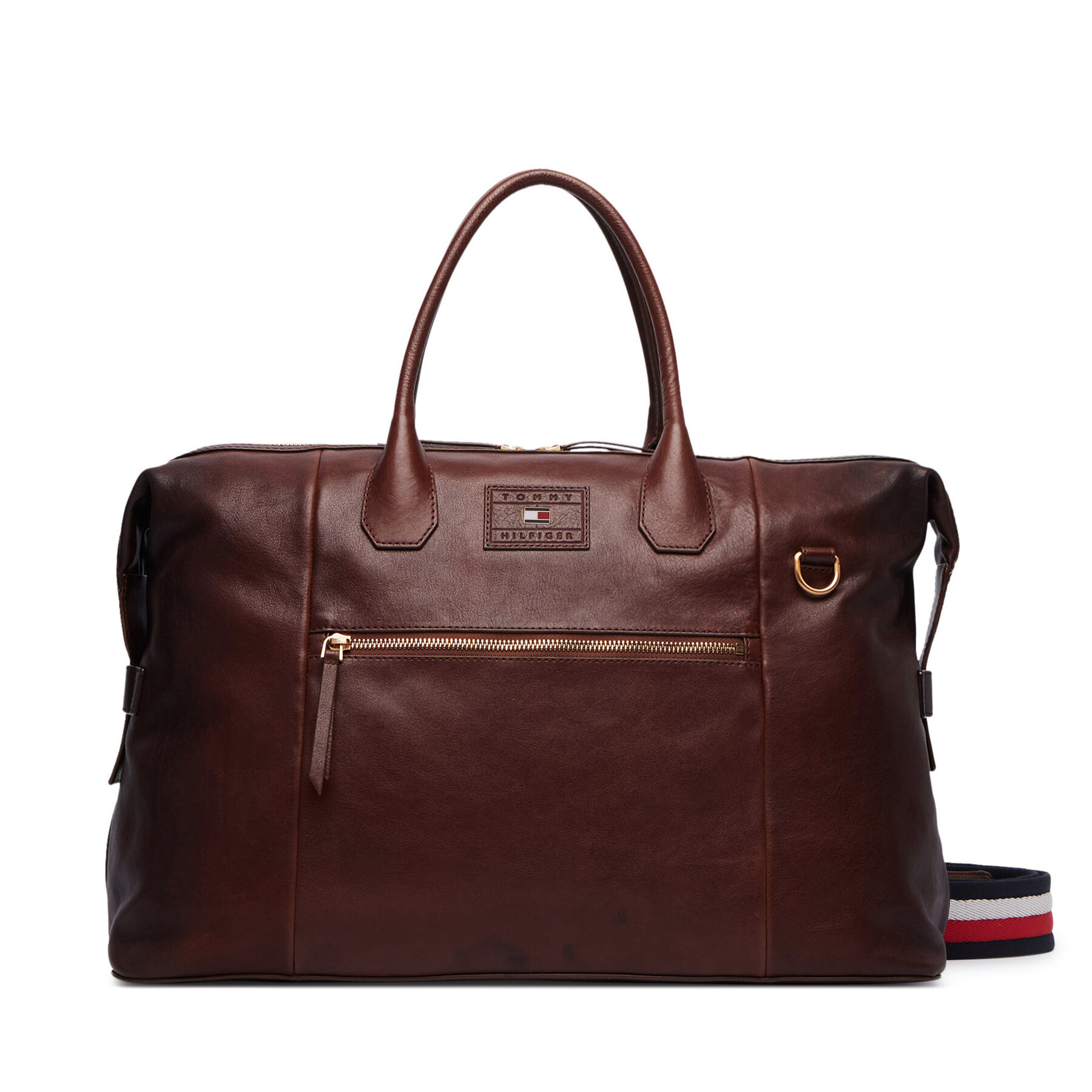 Torba za vikend Tommy Hilfiger Th Casual Leather Duffle AM0AM14745 Rjava
