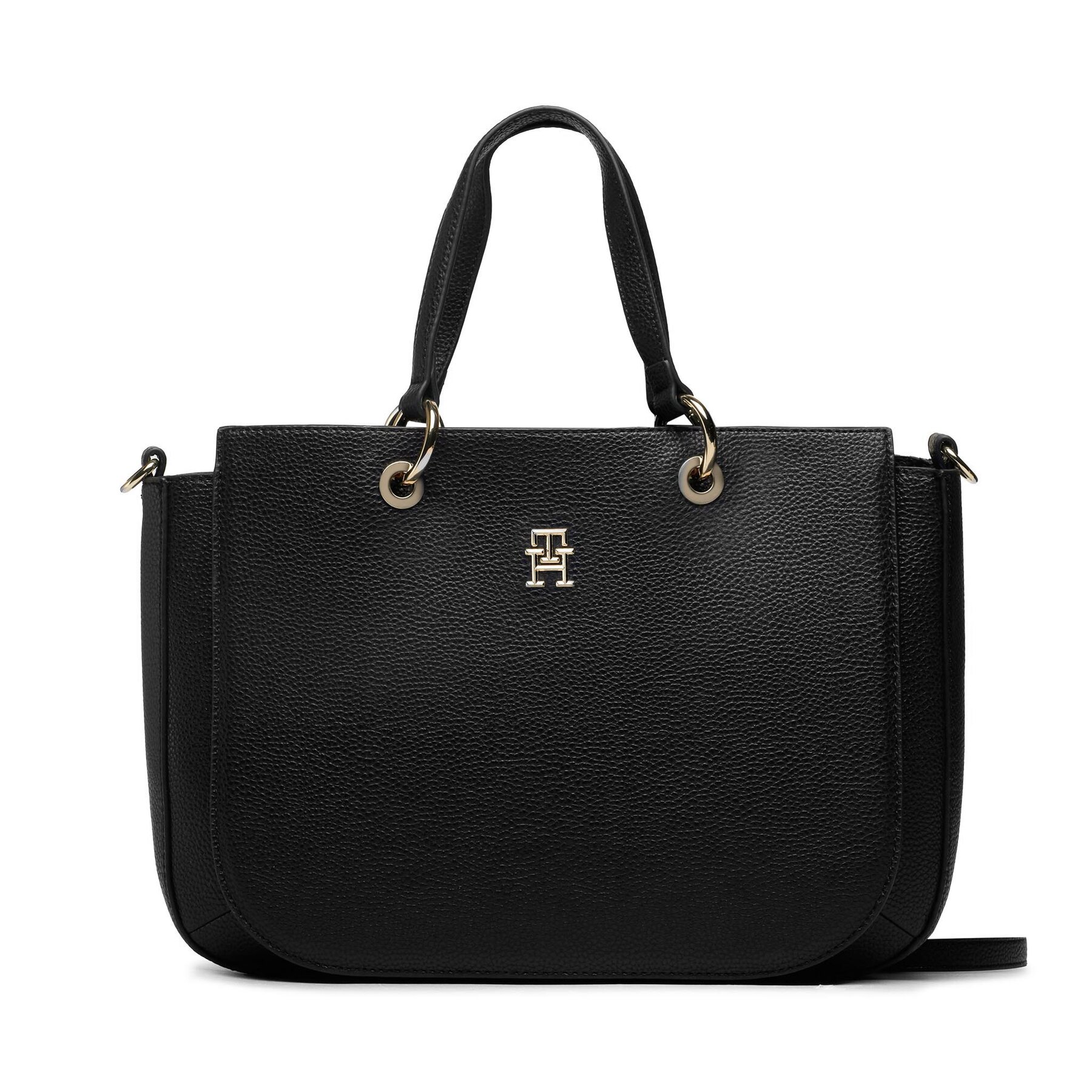 Sac à main Tommy Hilfiger Th Emblem Satchel AW0AW14503 Bleu marine