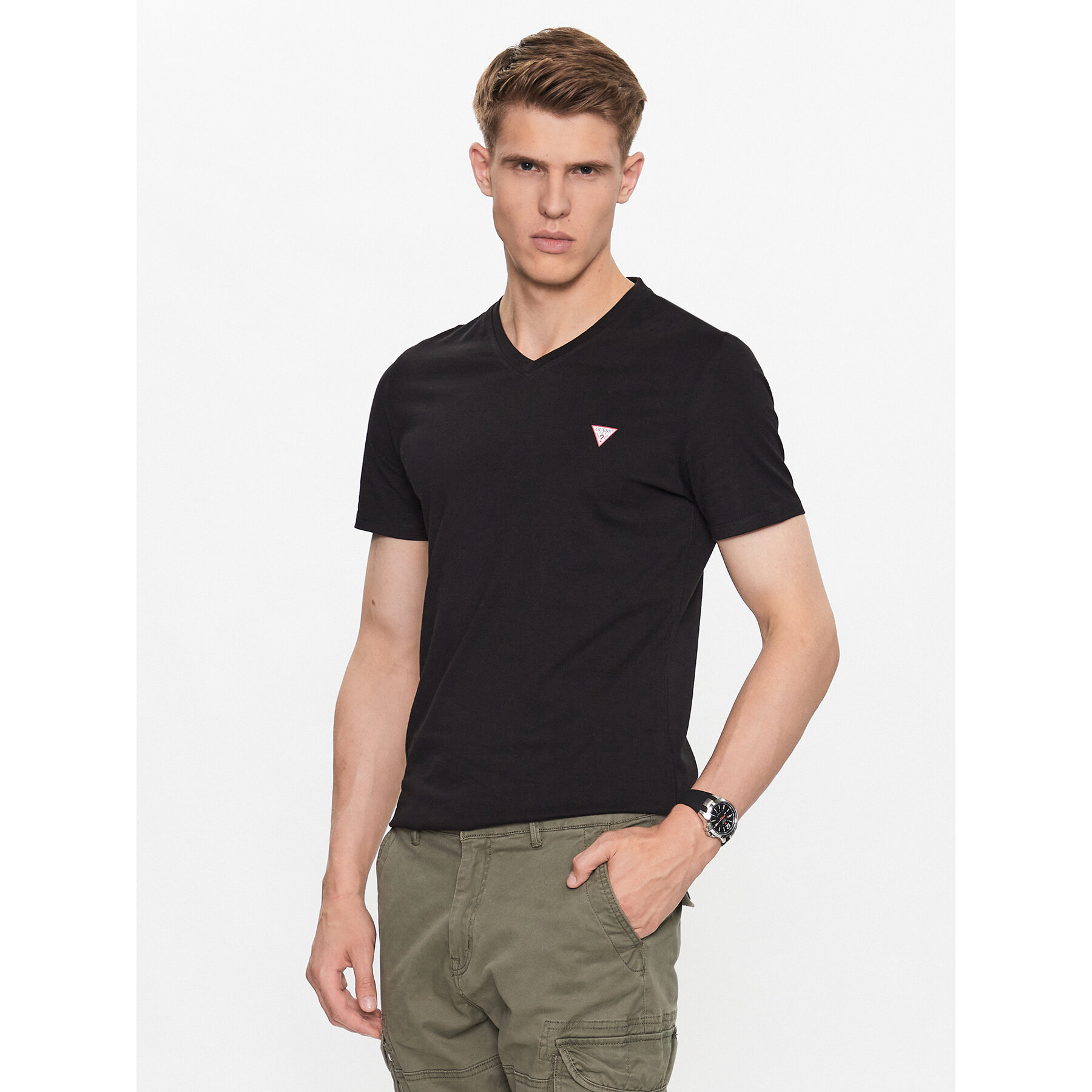 Guess T-Shirt M2YI37 I3Z14 Μαύρο Slim Fit