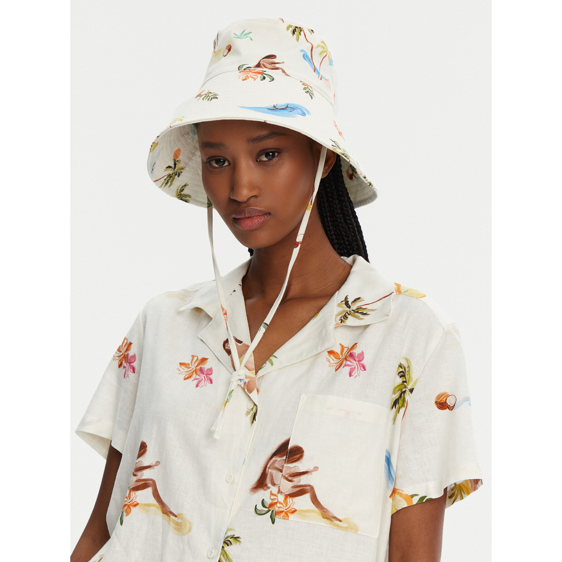 Seafolly Καπέλο Seafolly Isla Palm 72120-HT Εκρού