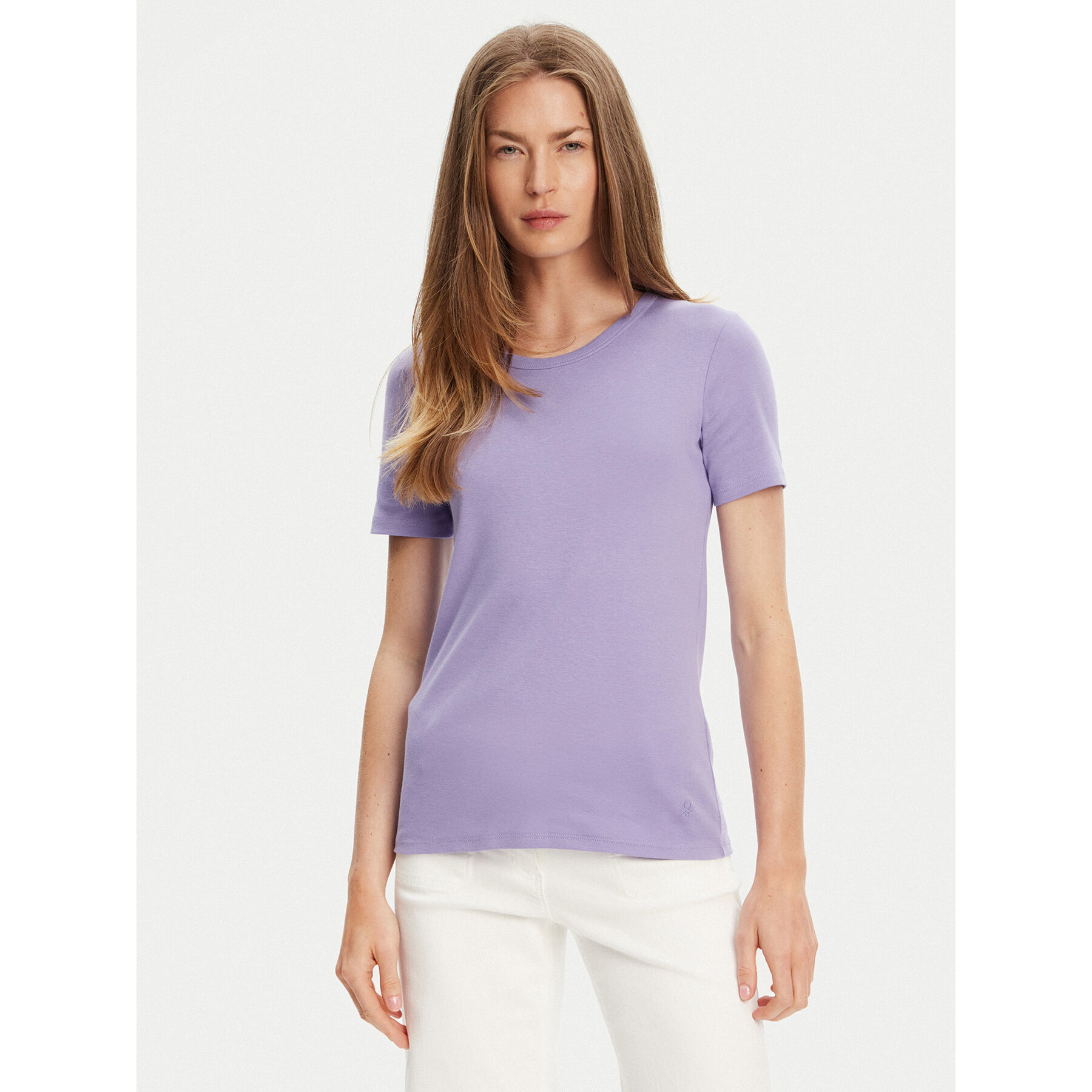 United Colors Of Benetton T-Shirt 3GA2E16A0 Μωβ Regular Fit