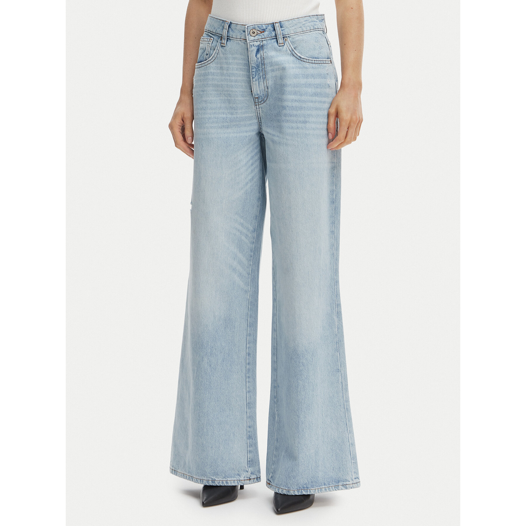 Fracomina Jeans FP26SV3015D47103 Blau Wide Leg