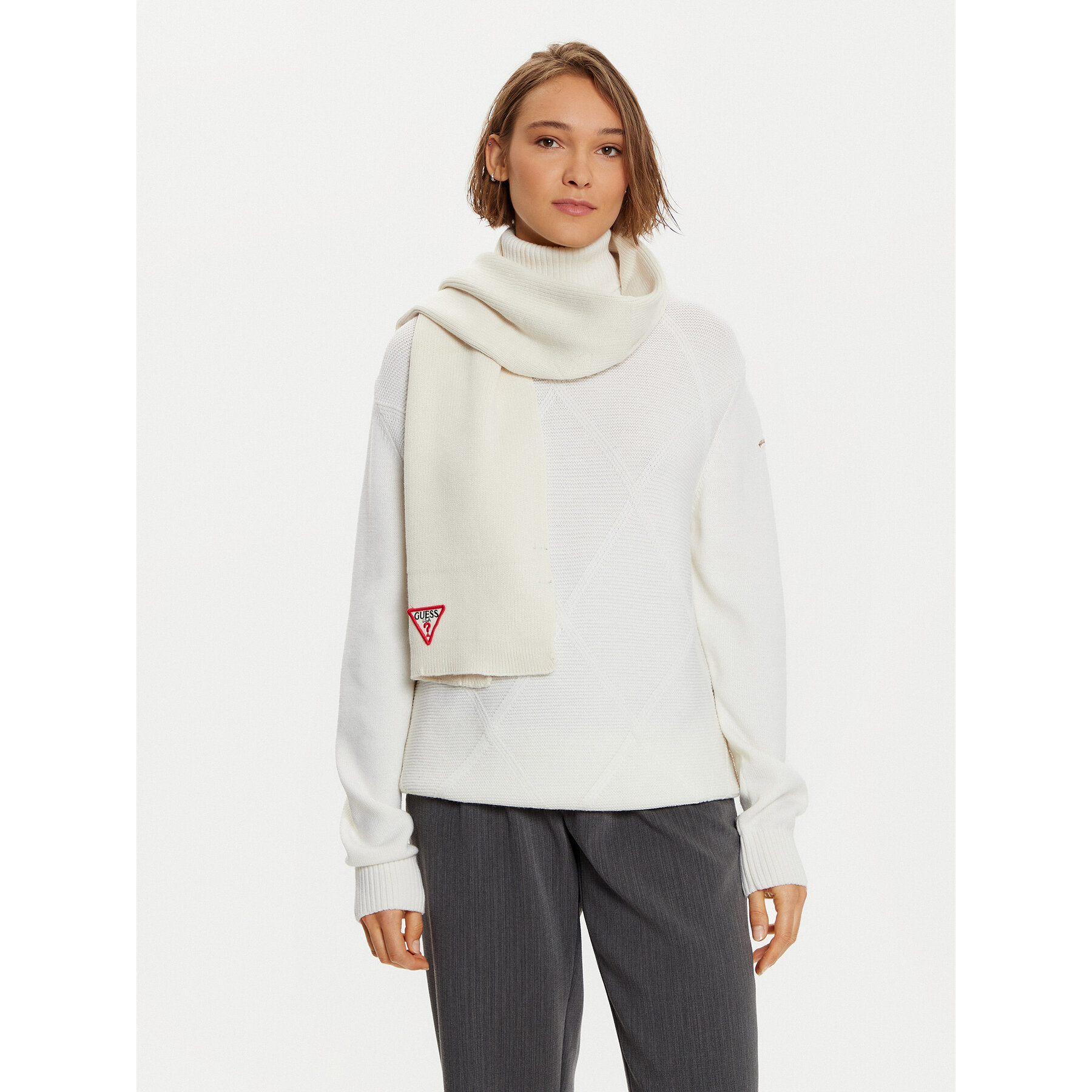 Damski Szalik Guess Biały AW5235 VIS03