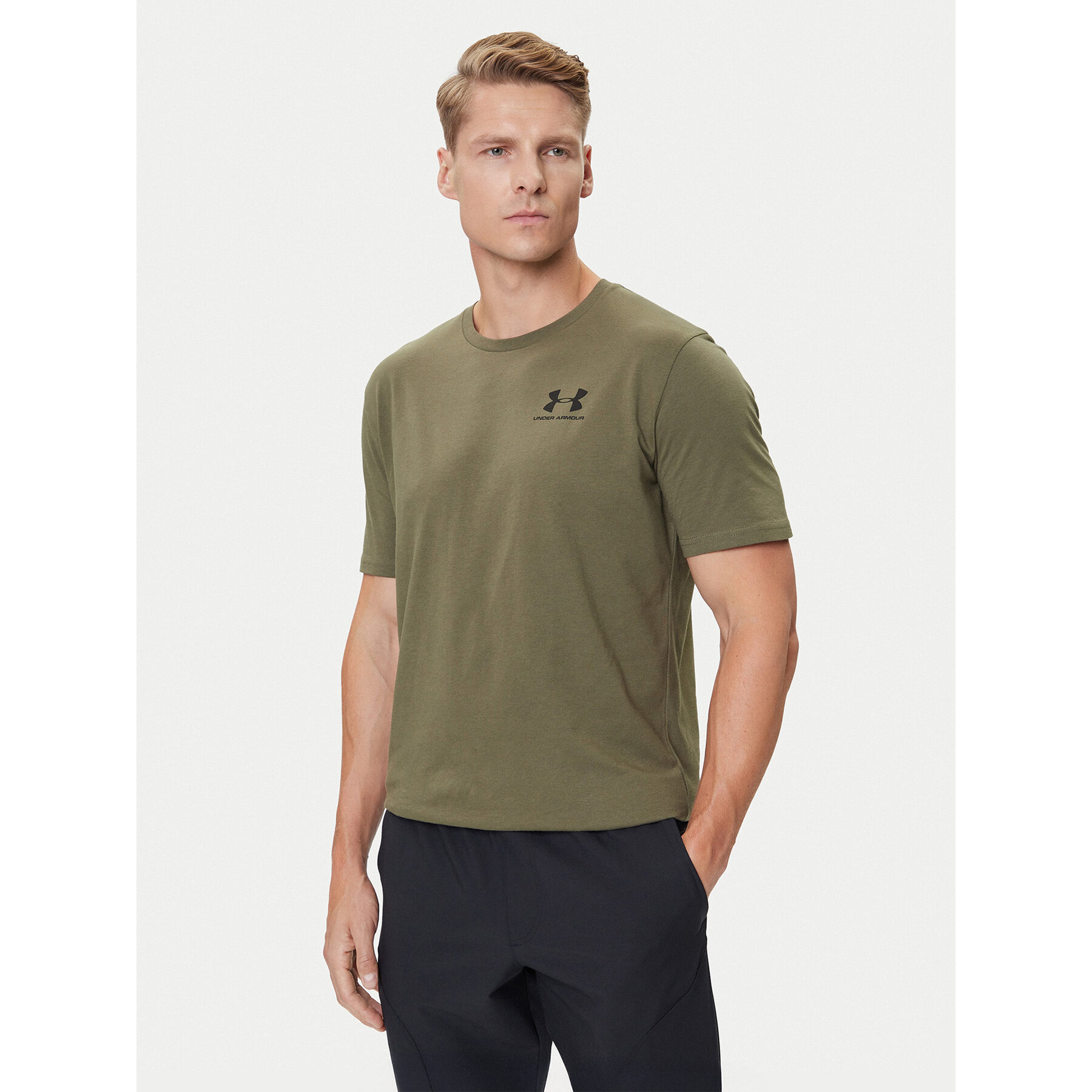Under Armour T-shirt UA SPORTSTYLE LC SS 1326799 Kaki Regular Fit