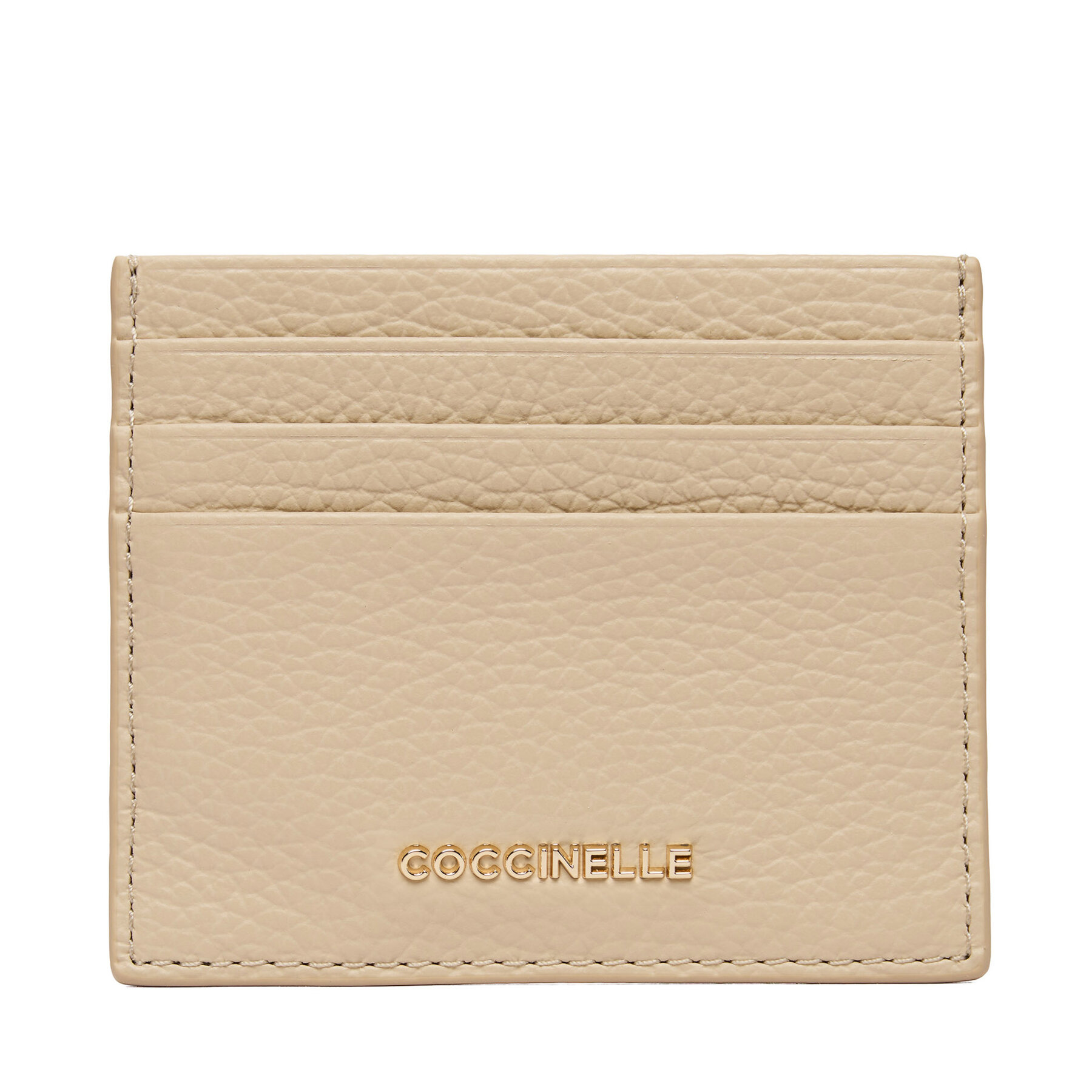 Θήκη πιστωτικών καρτών Coccinelle MW5 Metallic Soft E2 MW5 12 95 01 Μπεζ