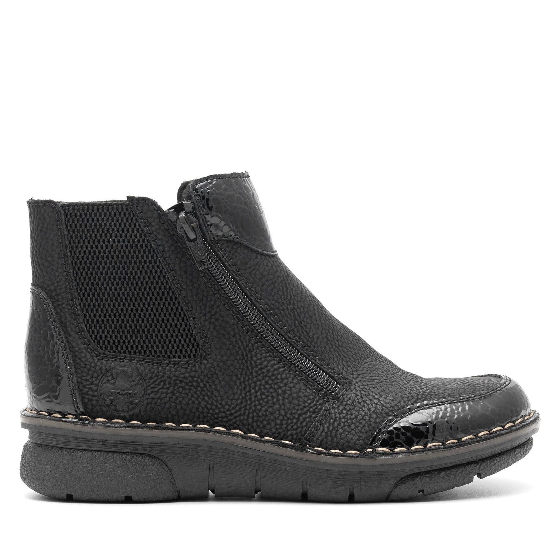 Damen Stiefeletten Rieker, Schuhgröße 42, Schwarz, 73355-00