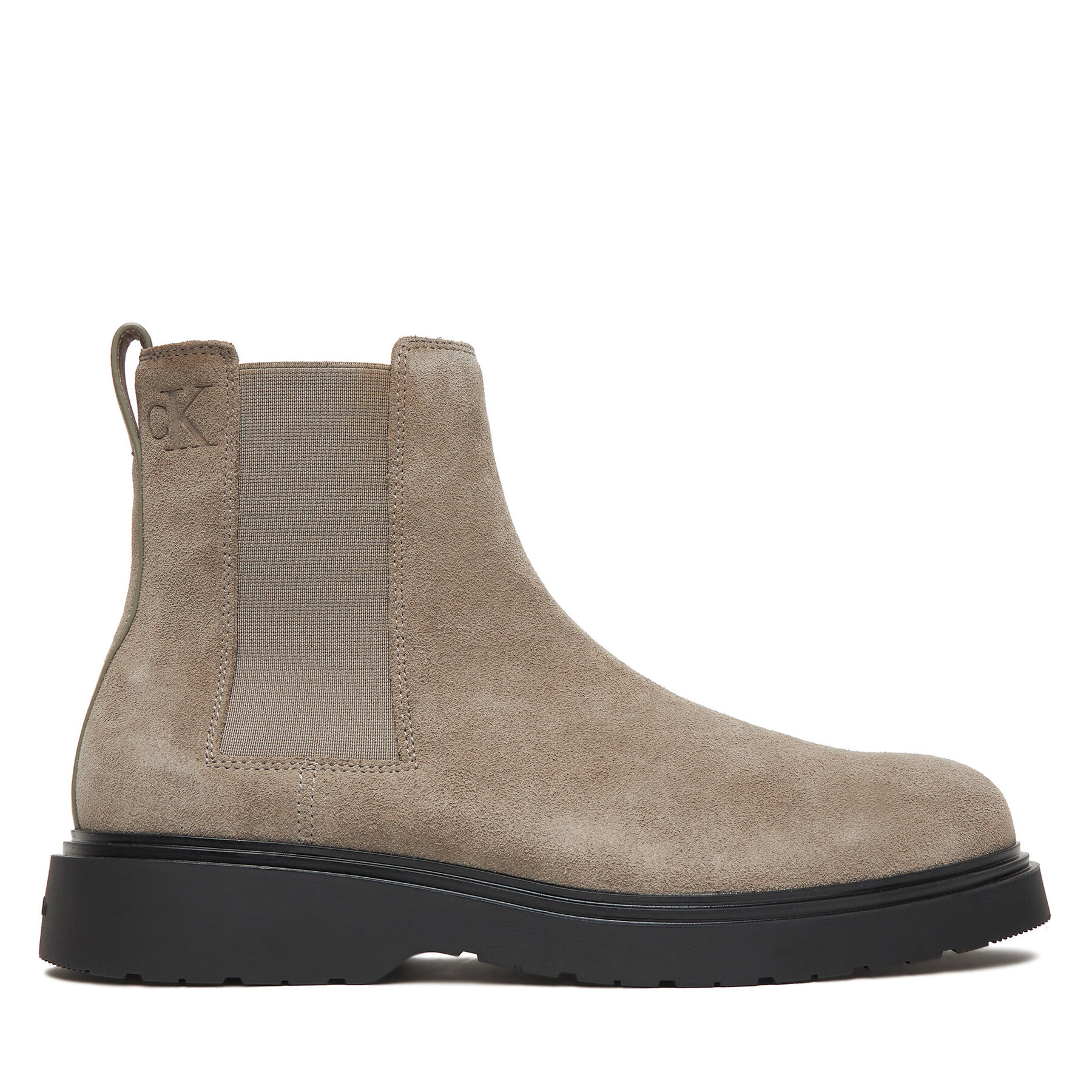 Členková obuv s elastickým prvkom Calvin Klein Combat Ess Chelsea Boot Su YM0YM01372 Béžová
