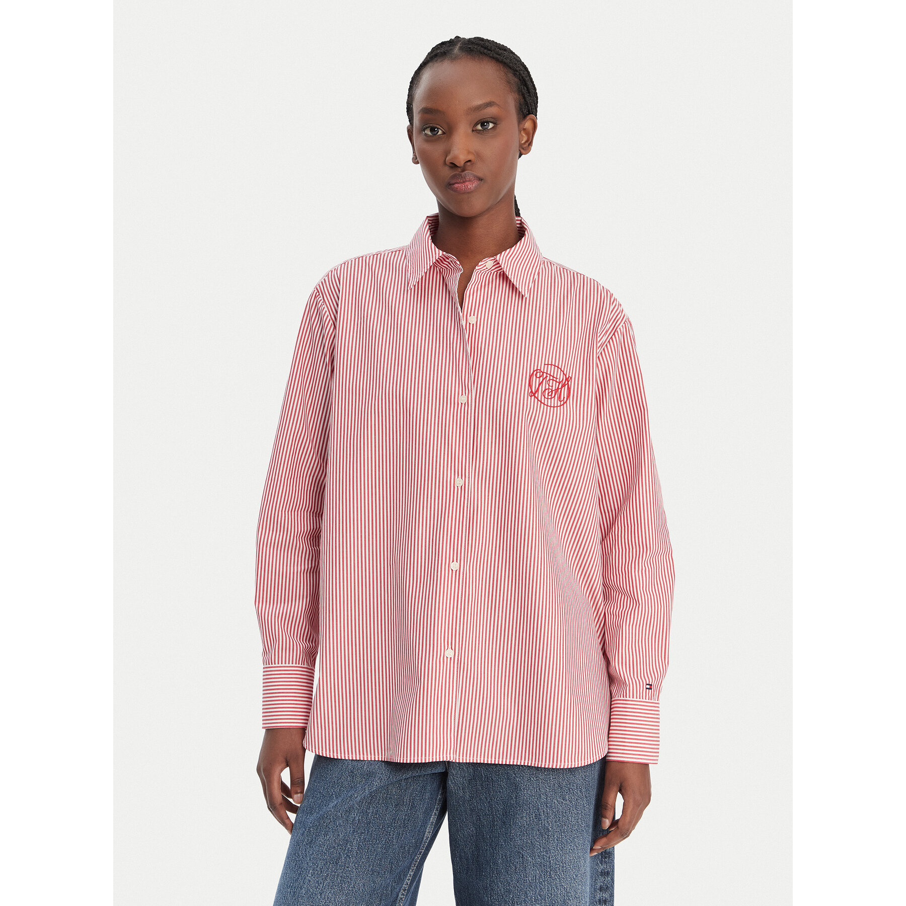 Tommy Hilfiger Hemd WW0WW48190 Rot Regular Fit