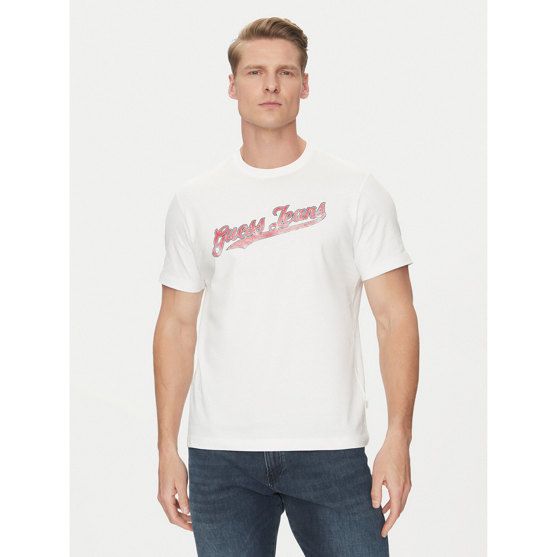 Guess Jeans Póló M5GI54 K8FQ4 Fehér Regular Fit