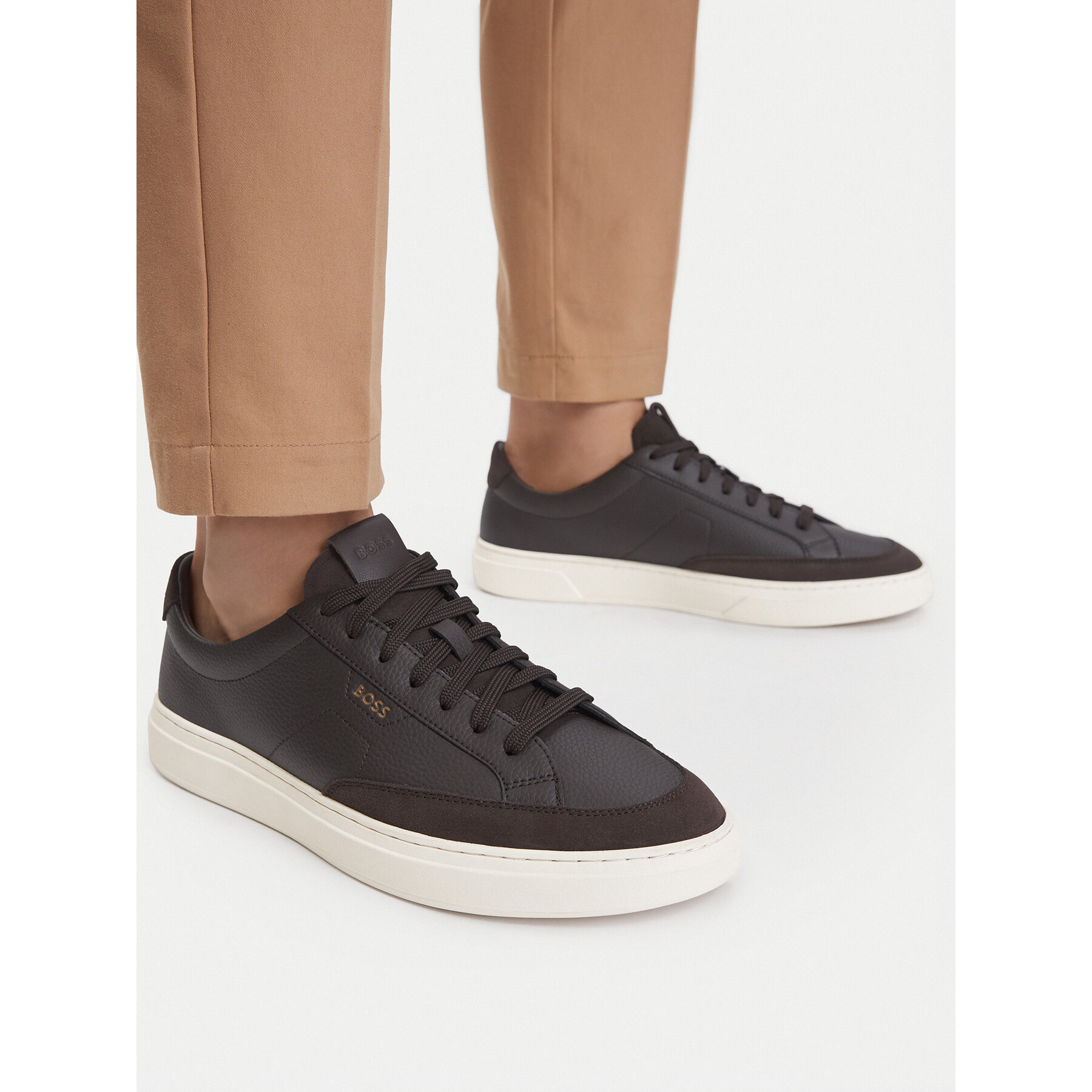 Sneakersy BOSS Kieran 50568536 Hnědá