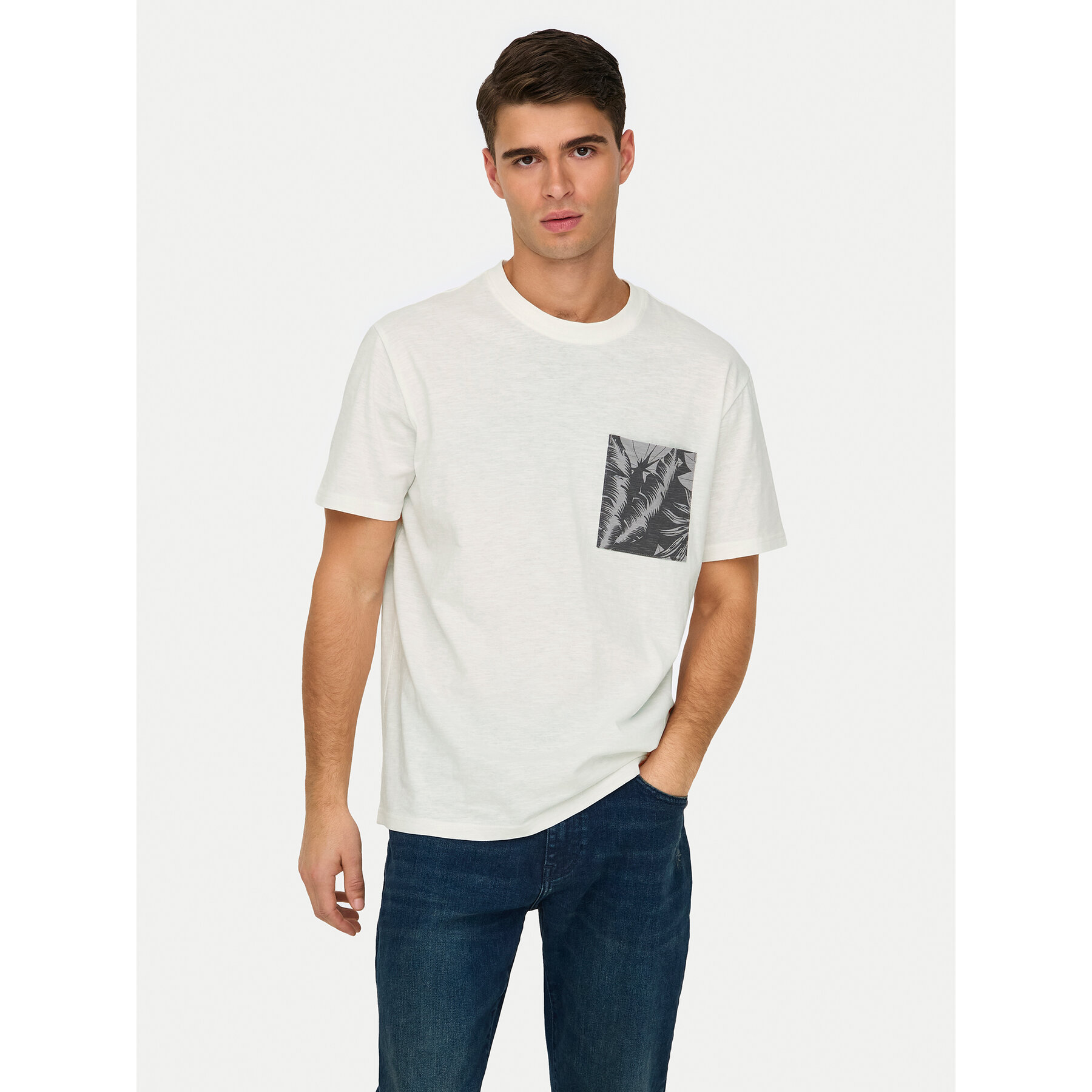 Only & Sons Póló 22025286 Fehér Regular Fit