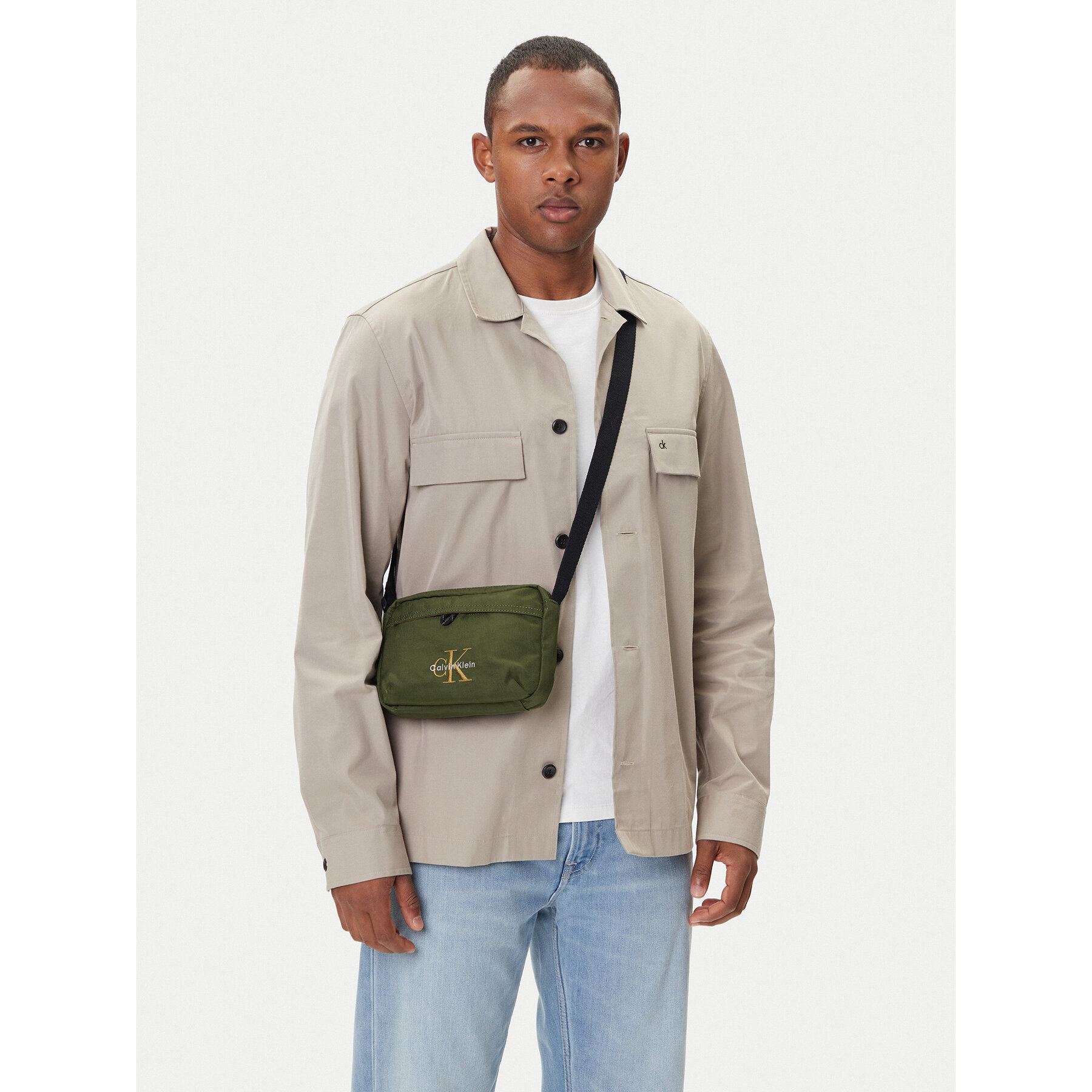 Taška cez rameno Calvin Klein Bold Camera Bag LV04D3117G Zelená