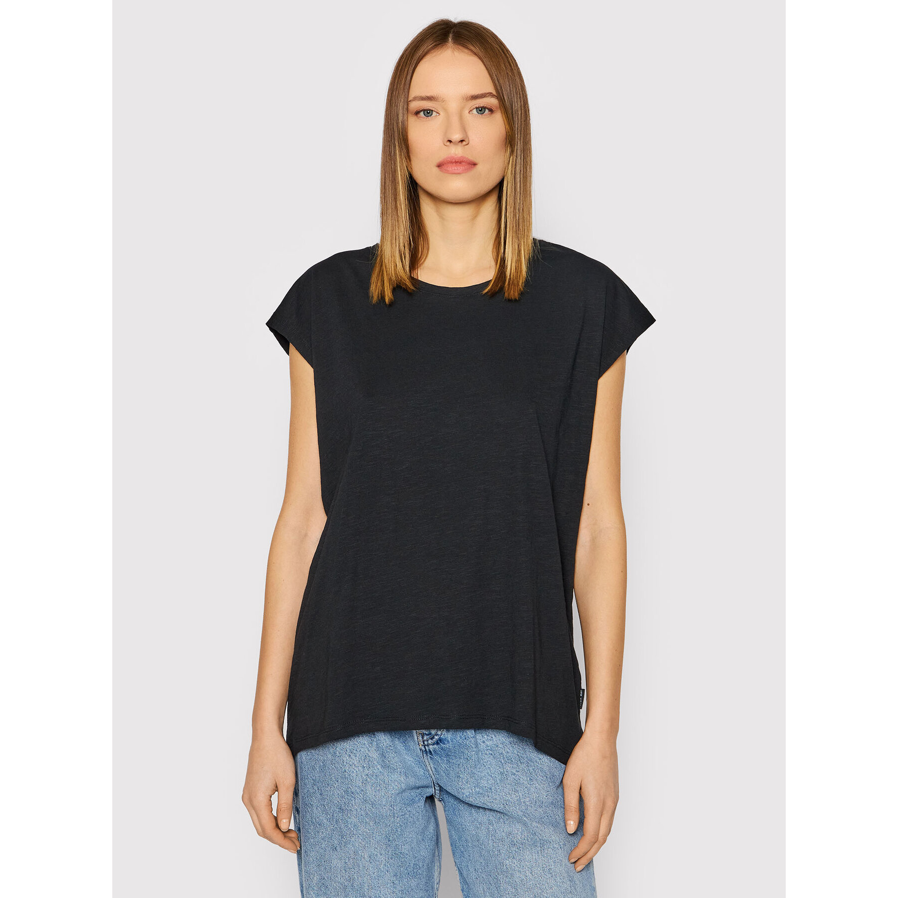 Noisy May T-Shirt Mathilde 27002573 Μαύρο Oversize
